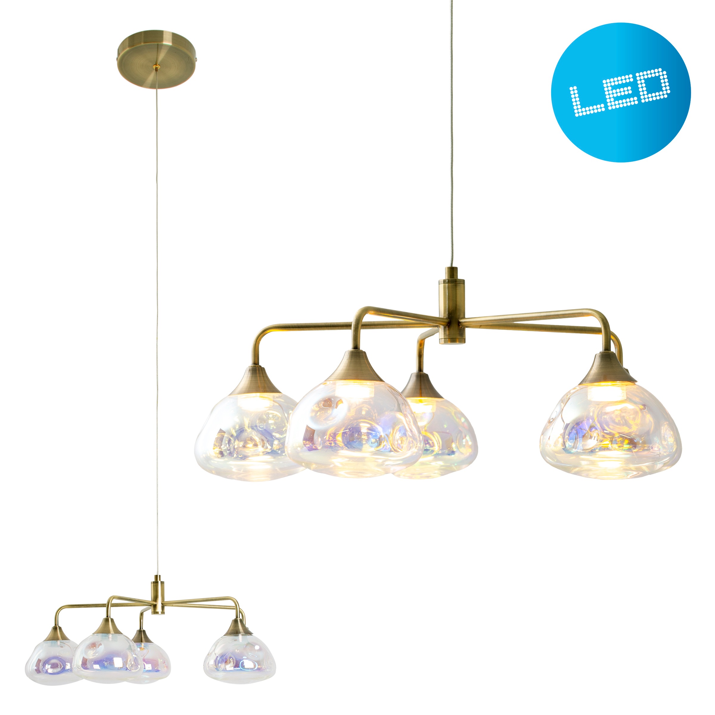 näve LED Pendelleuchte »Varna«, 5 flammig, Leuchtmittel LED-Modul   LED wec günstig online kaufen