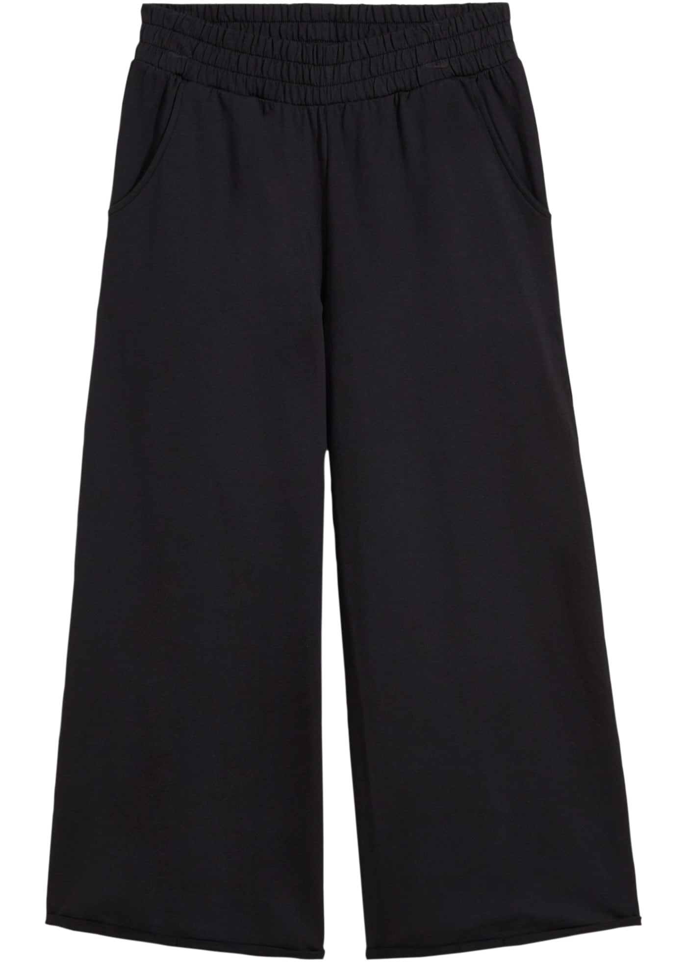 bonprix Sweathose  aus Baumwolle, lockere Passform, weites Bein, bequemer Bund