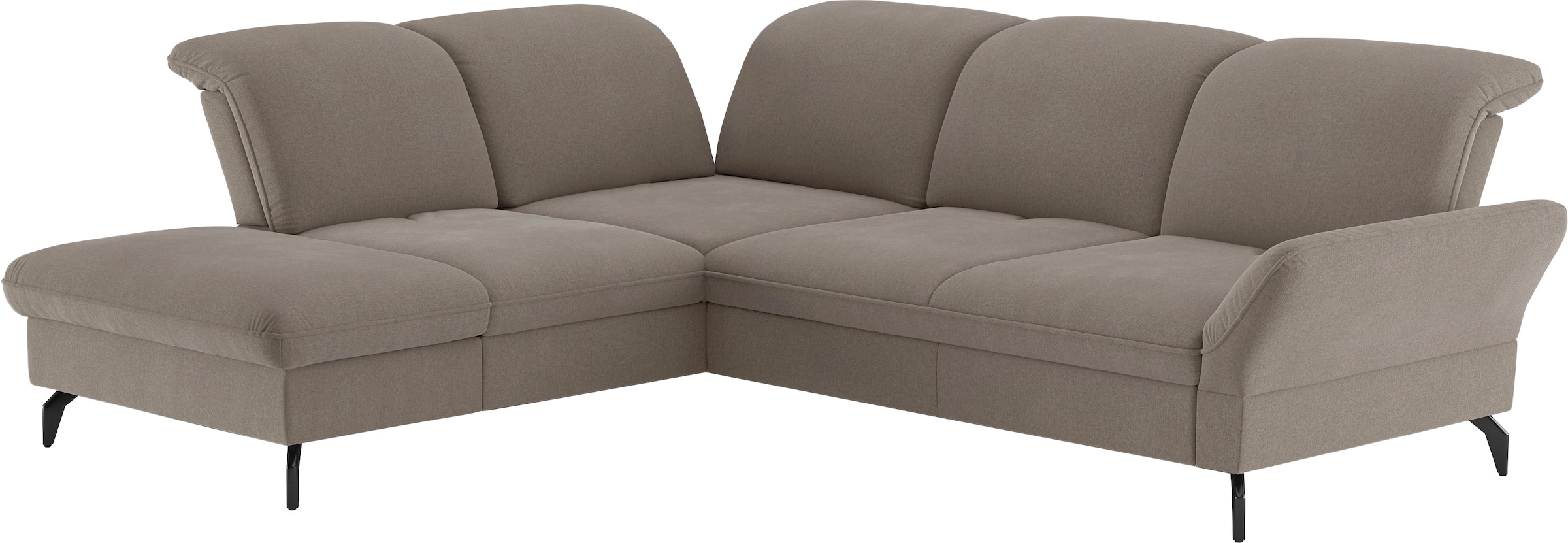 sit&more Ecksofa "Leandro L-Form" Wahlweise mit Bett-, Kopfteil - und Armle günstig online kaufen