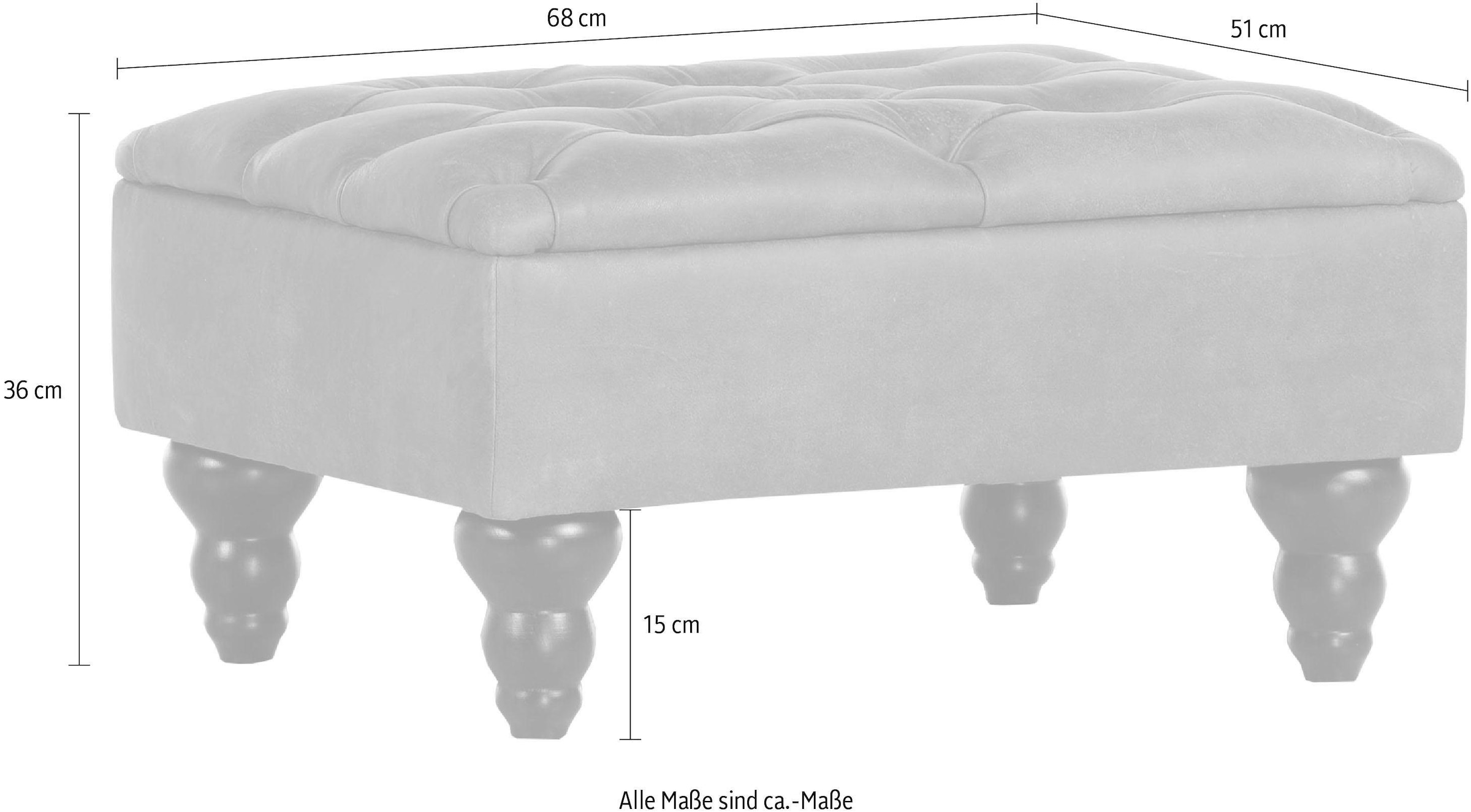 Gutmann Factory Hocker »Amazonas« in Chesterfield Optik