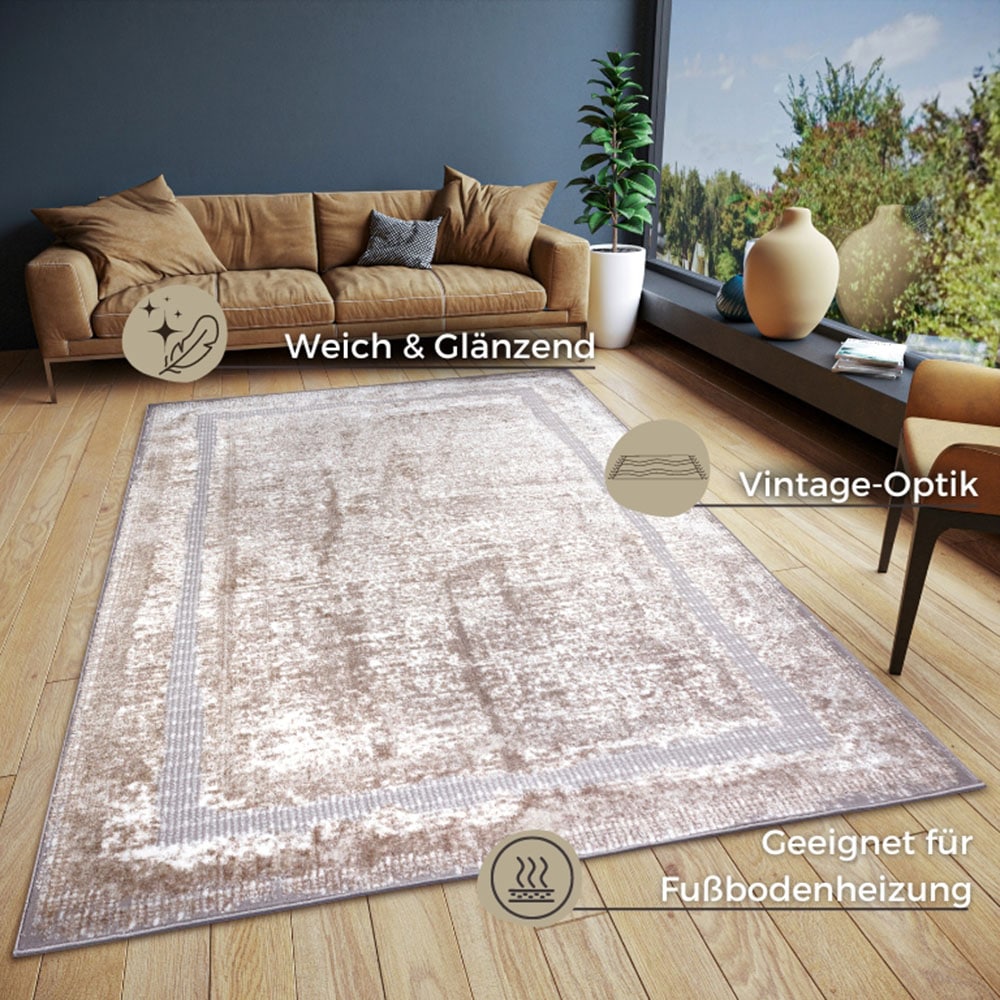 HANSE Home Teppich »Classic«, rechteckig, 13 mm Höhe, Vintage, Orient, pflegeleicht, robust, glänzend