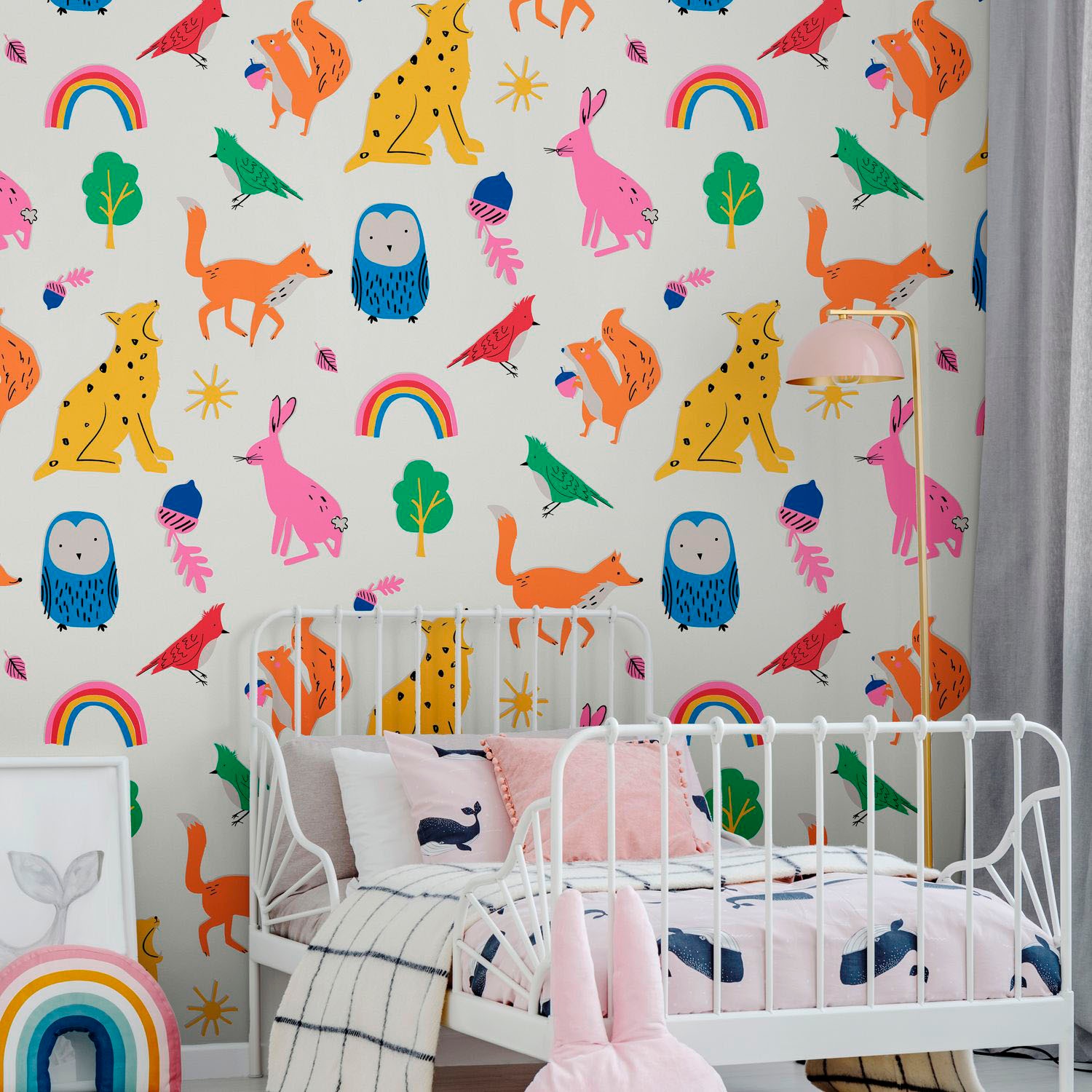 Joules Vliestapete »Country Critters Heroes White / Rainbow«, Motiv, Motiv günstig online kaufen