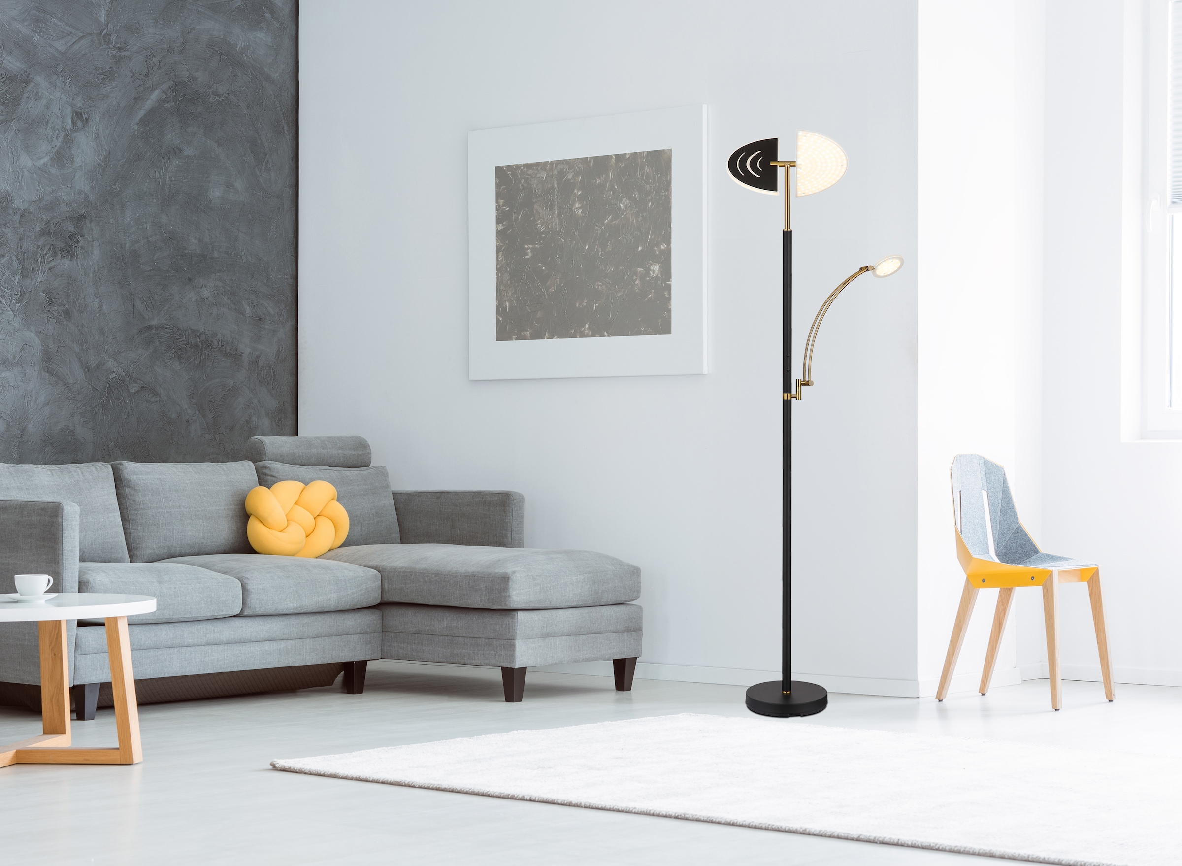 GLOBO LIGHTING LED Stehlampe »TIRANA«, Leuchtmittel LED-Modul | LED fest integriert, Stehleuchte/Wohnzimmer/Schlafzimmer/Flur