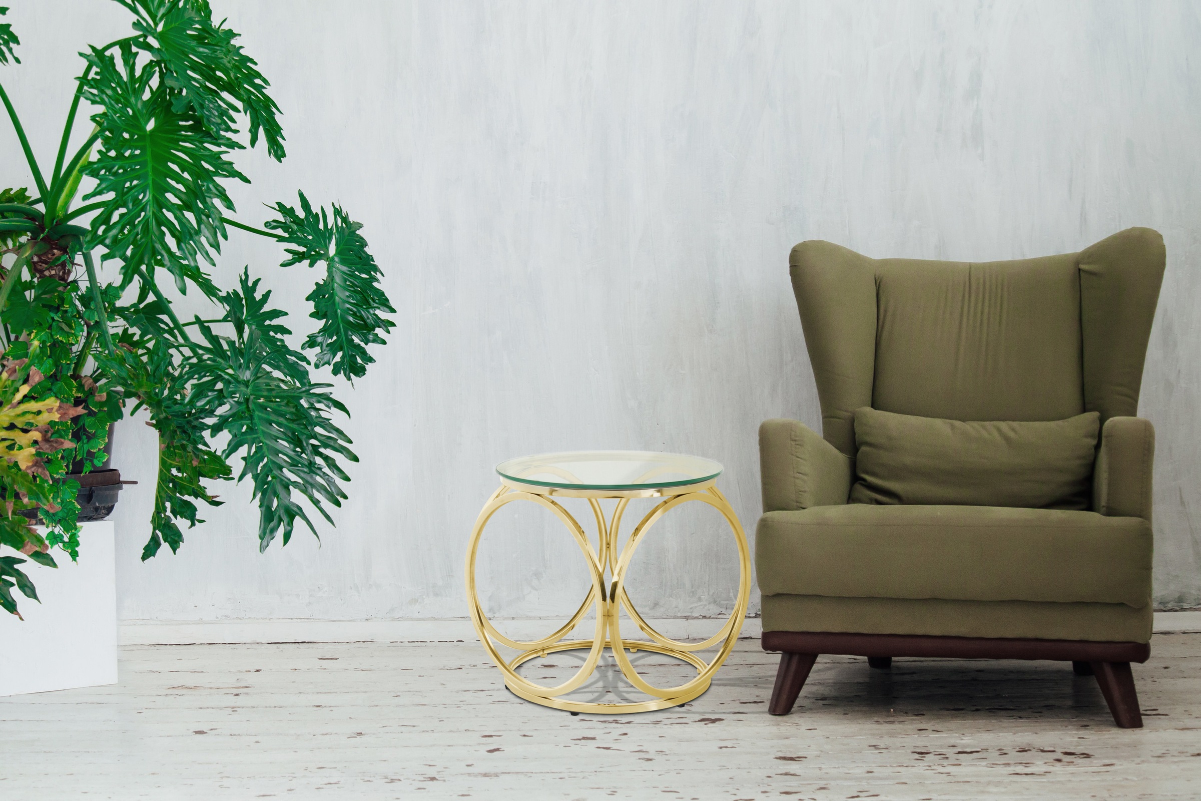Kayoom Beistelltisch »Whitney 225,Beistelltisch mit offenem Design, Gestell aus Metall«, (1 St.), Glamouröses Design, hochwertige Verarbeitung, pflegeleicht