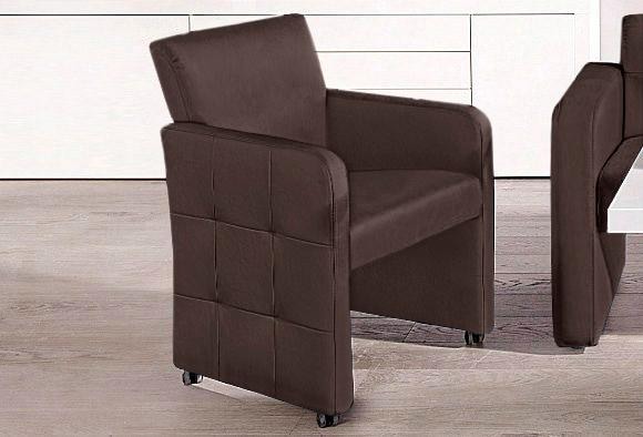 exxpo - sofa fashion Esszimmersessel »Barista, Loungesessel auf Rollen mit günstig online kaufen