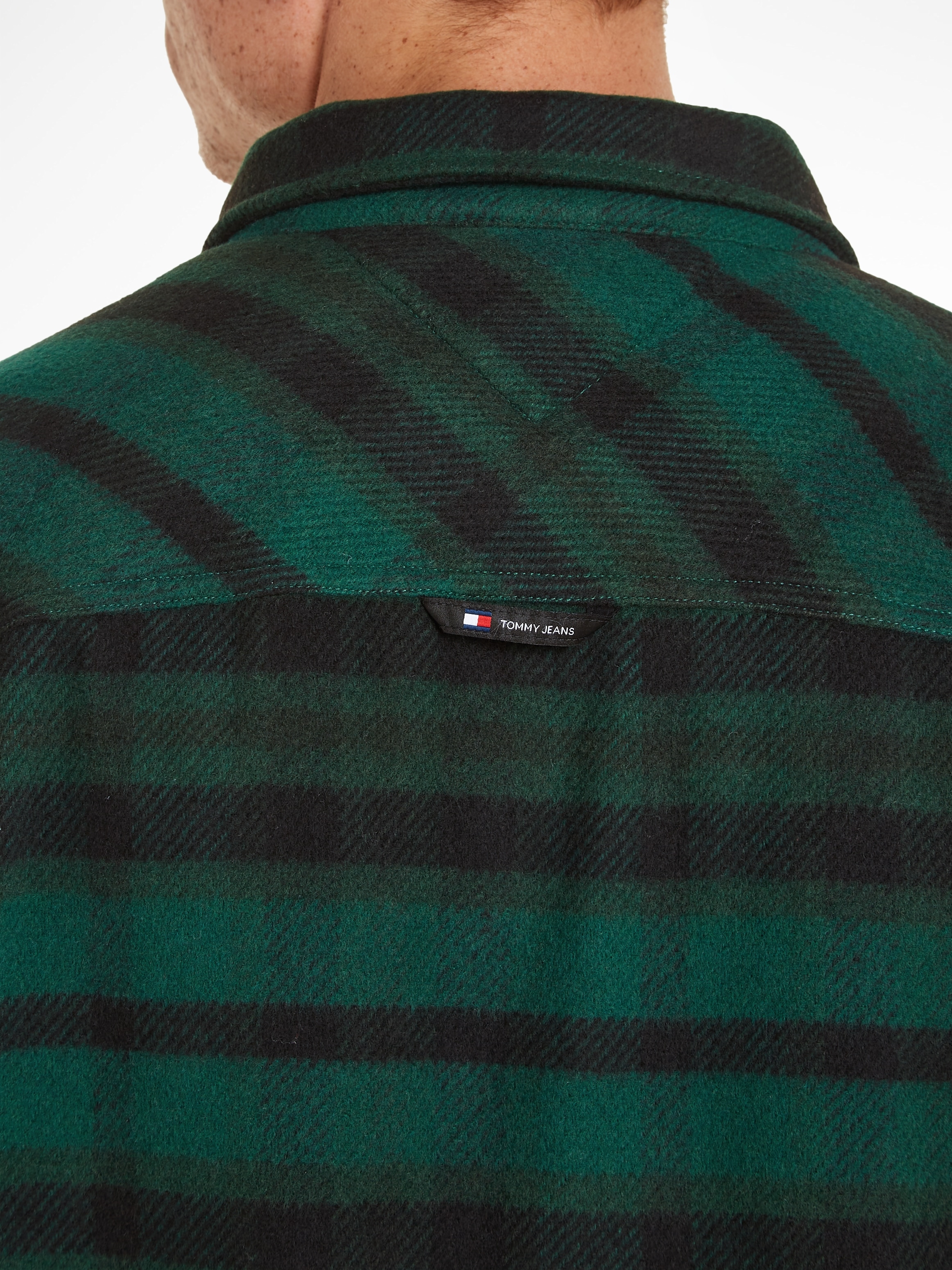 Tommy Jeans Fleecehemd »TJM FLEECE LINED CHECK SHIRT EXT«, mit Streifenmuster