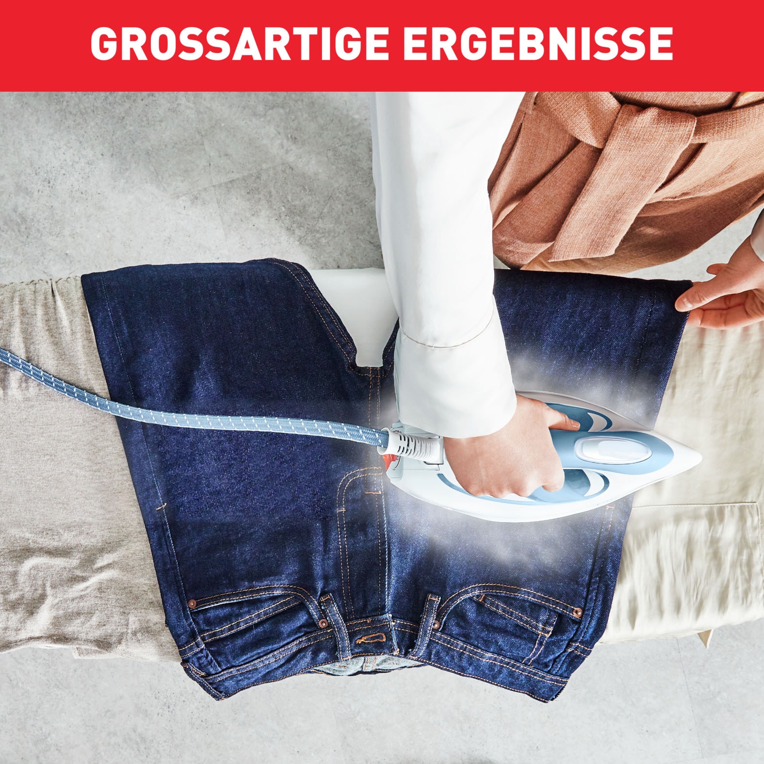 Tefal Dampfbügelstation »Express Protect, 2800 Watt, Eco Mode« 1.800 ml Wassertank Dampfstoß: 520 g/Min, Anti-Kalk-System für dauerhafte Leistung, SV9202