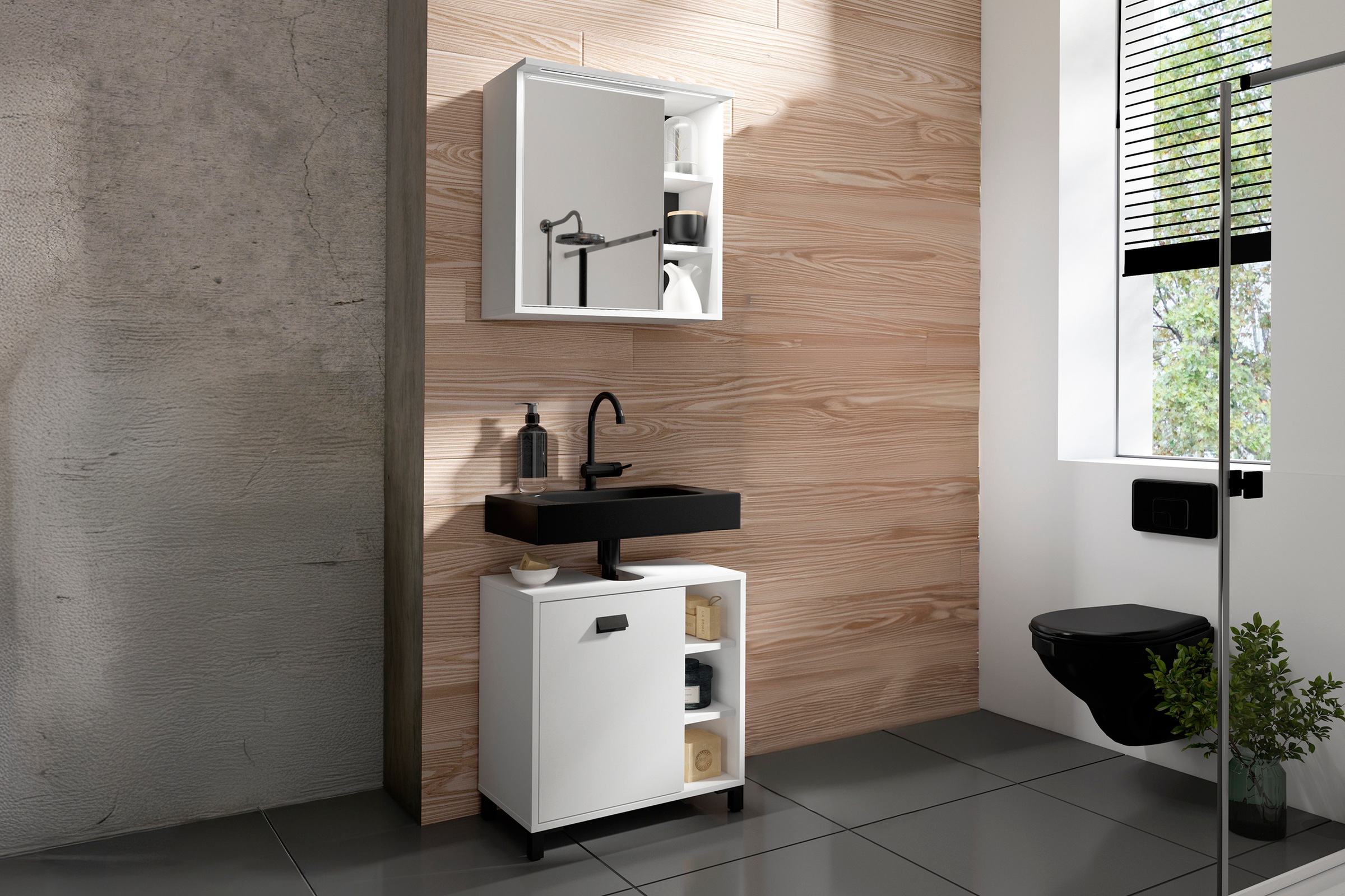 byLIVING Badmöbel-Set »Wellness« Komplett-Set, 2-tlg, 2 Stk. tlg. günstig online kaufen