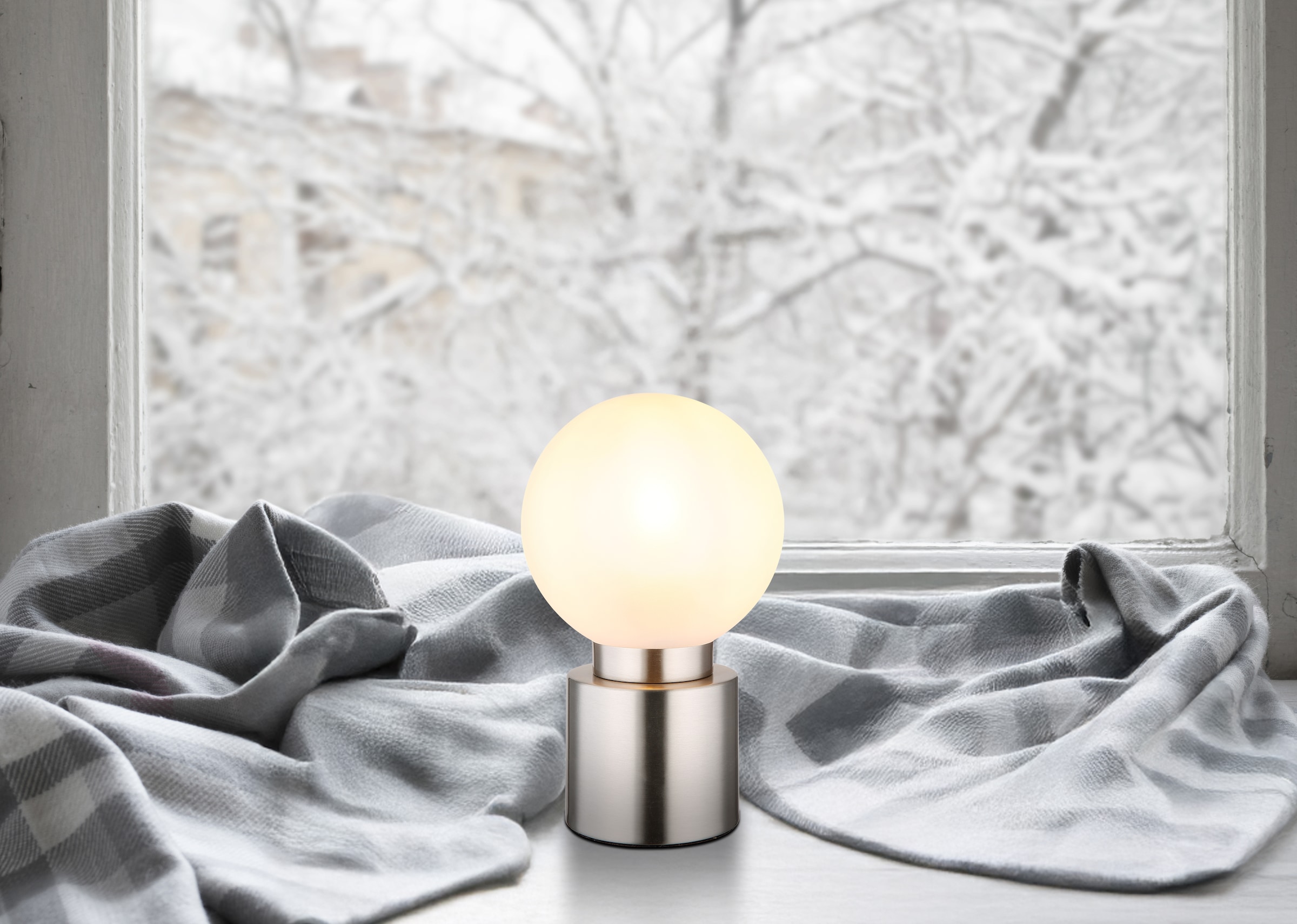 GLOBO LIGHTING Tischleuchte »MARKA« E14 1 Stk. Tischlampe Nachttischlampe Deko-Tischleuchte Schlafzimmer