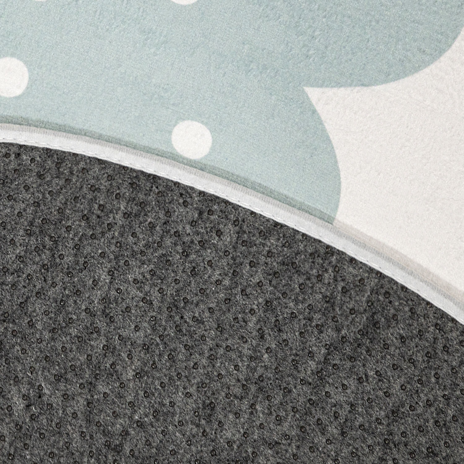 Paco Home Kinderteppich »Chicos 554«, rund, 2 mm Höhe, gewebt, Patchwork Design, mit Schriftzug & Regenbogen oder Sternen