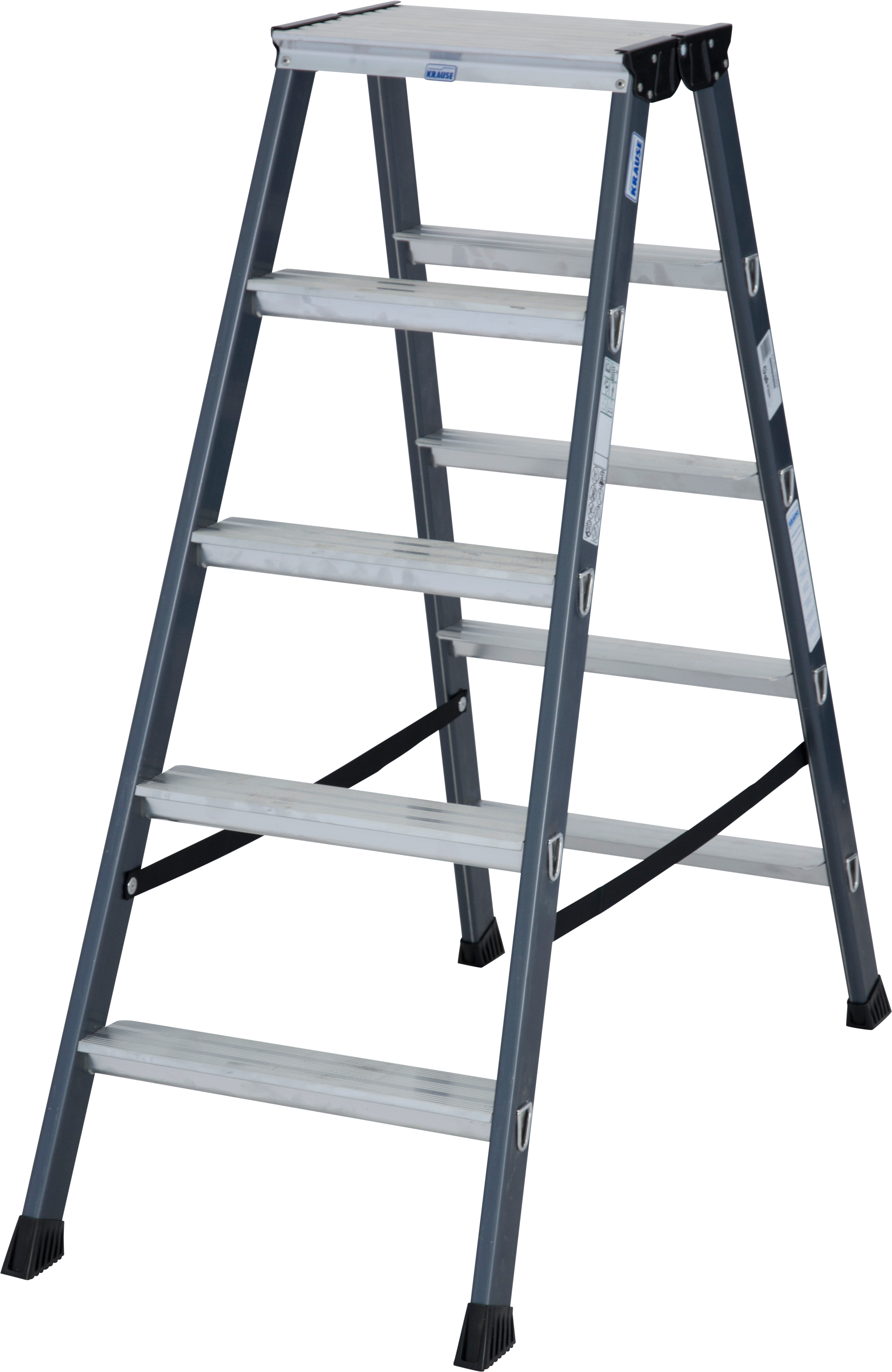 KRAUSE Doppelleiter »SePro D« Alu eloxiert, 2x5 Stufen, Arbeitshöe ca. 263 cm