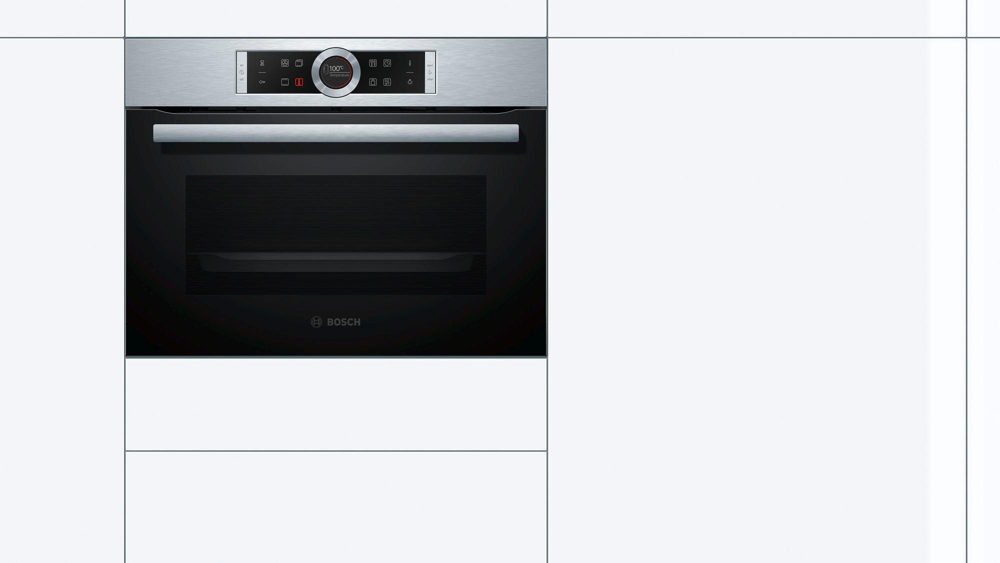 BOSCH Einbaubackofen »CBG635BS3«, 8, CBG635BS3, mit Teleskopauszug nachrüstbar, ecoClean Direct