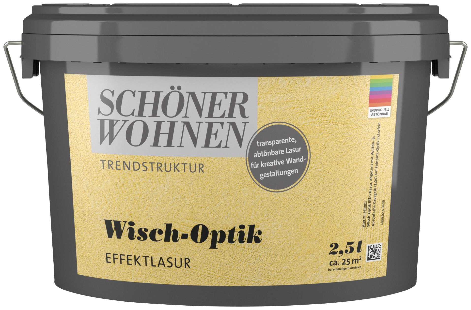 SCHÖNER WOHNEN FARBE Wohnraumlasur »TRENDSTRUKTUR Wisch-Optik Effektlasur«, 2,5 Liter, abtönbar, leicht zu verarbeitende Lasur