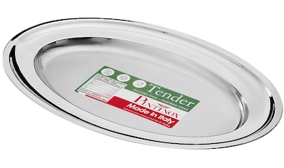PINTINOX Servierplatte »Vassoi Tender«, (1 tlg.), oval, Edelstahl, spülmaschinengeeignet kaufen