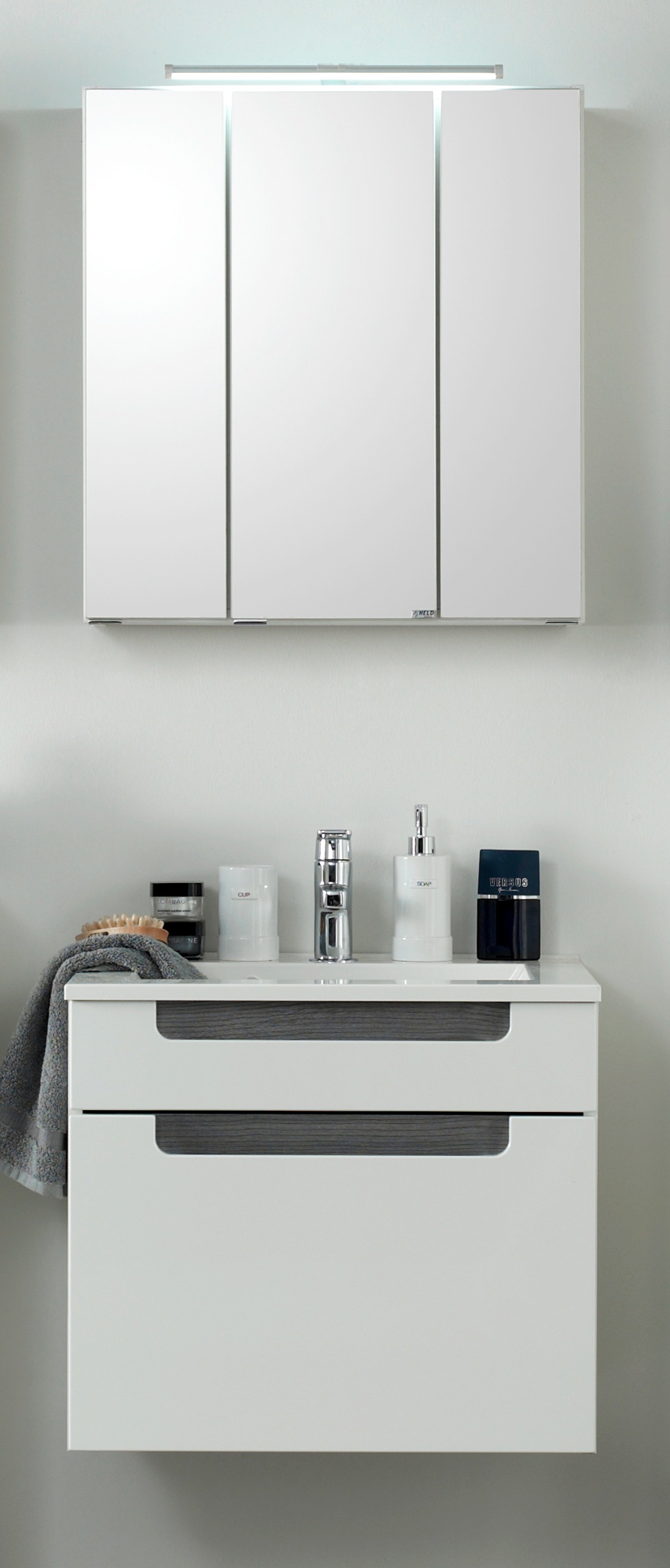 welltime Badmöbel-Set »Siena«, (2 St.), Breite 80 cm, Waschtisch mit Minera günstig online kaufen