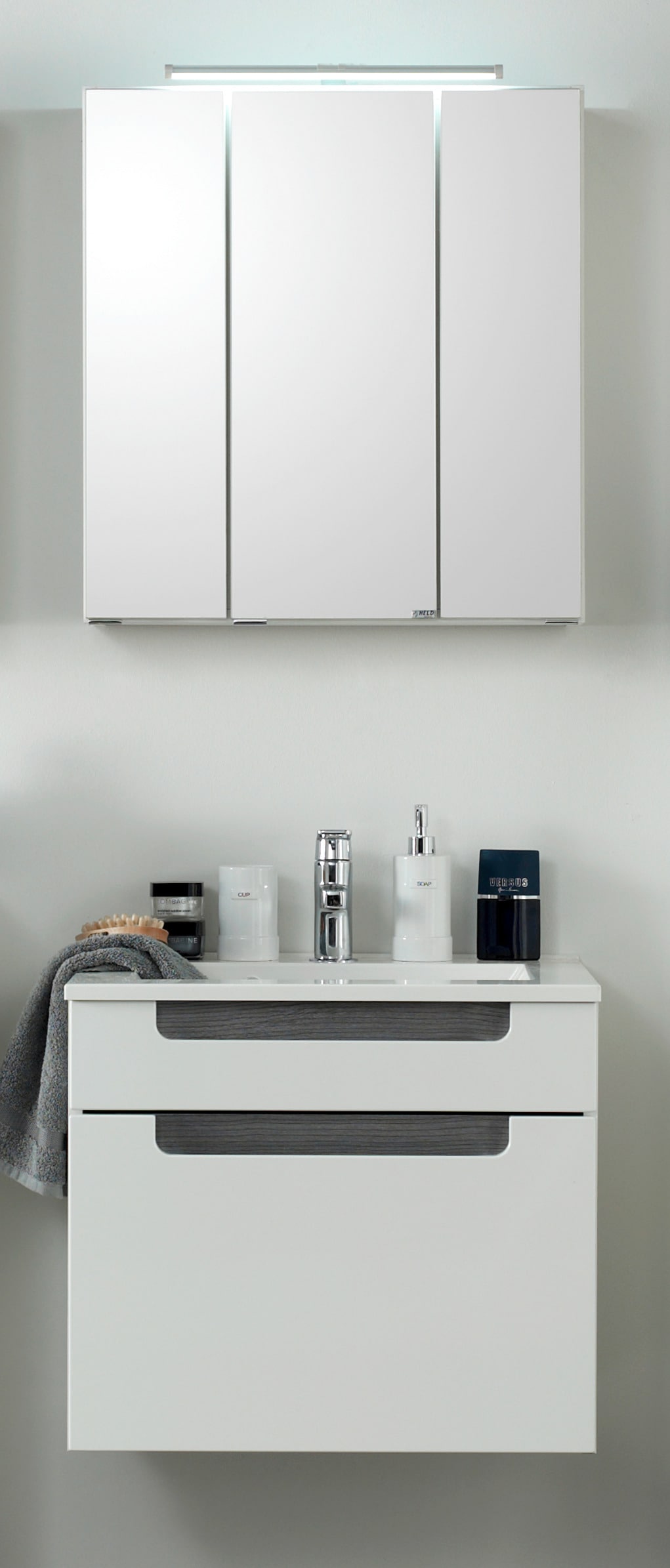 welltime Badmöbel-Set »Siena« 2 Stk. tlg. Breite 80 cm, Waschtisch mit Mine günstig online kaufen