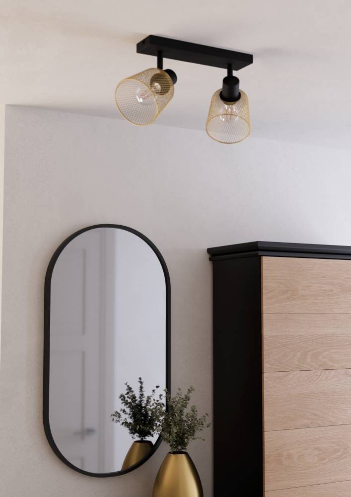 EGLO Deckenspot »COSLADA Deckenstrahler, Stahl, E27, Wohnzimmerlampe, Flurlampe, Lampe« E27 1 Stk. Spot, L32 x B8 x H17 cm, schwarz, 2X40W exkl.