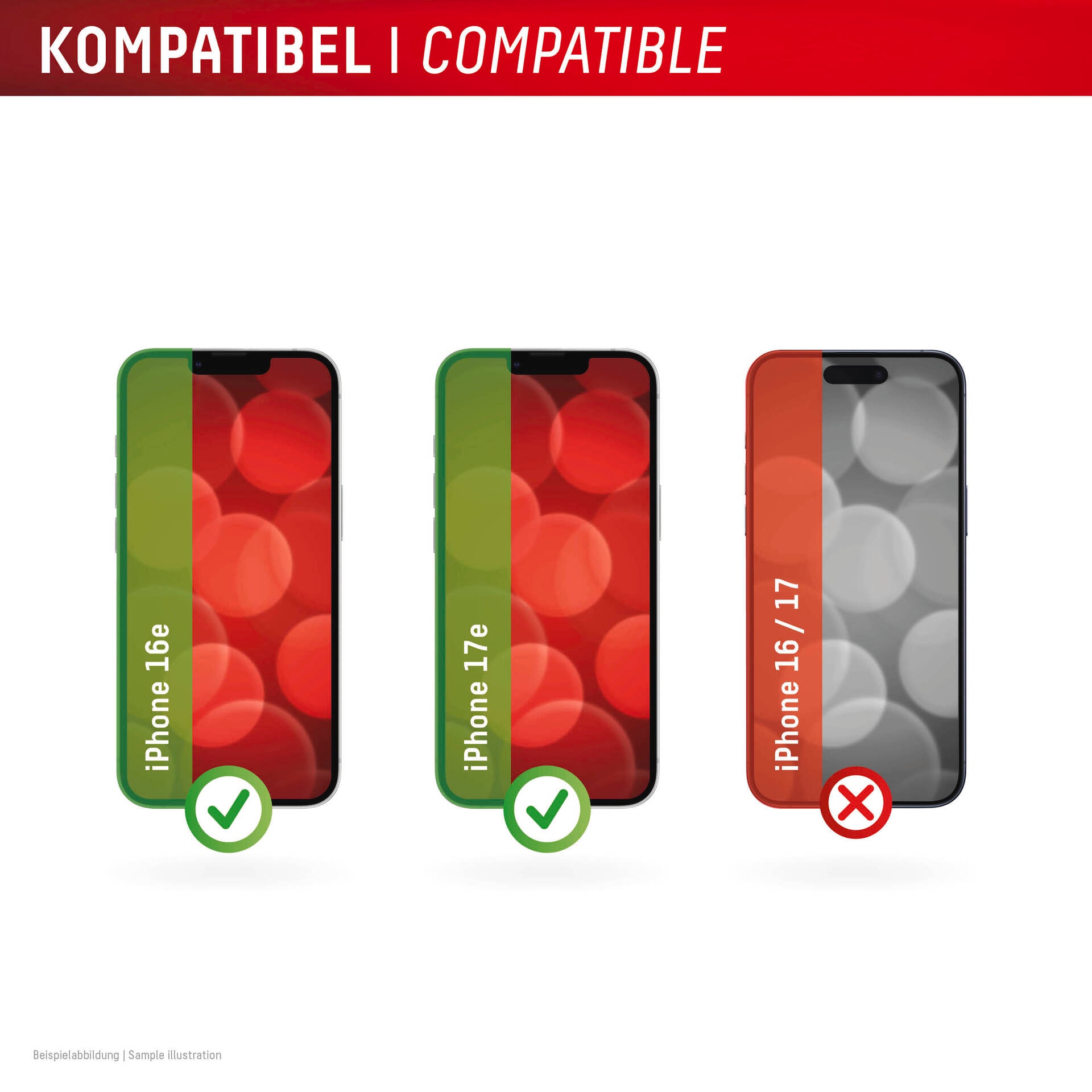 Displex Displayschutzglas »Privacy Glass Screen Protector mit EASY-ON MountMaster« für Apple iPhone 16e;Apple iPhone 17e Displayschutzfolie, Schutzfolie, Bildschirmschutz, kratz- & stoßfest