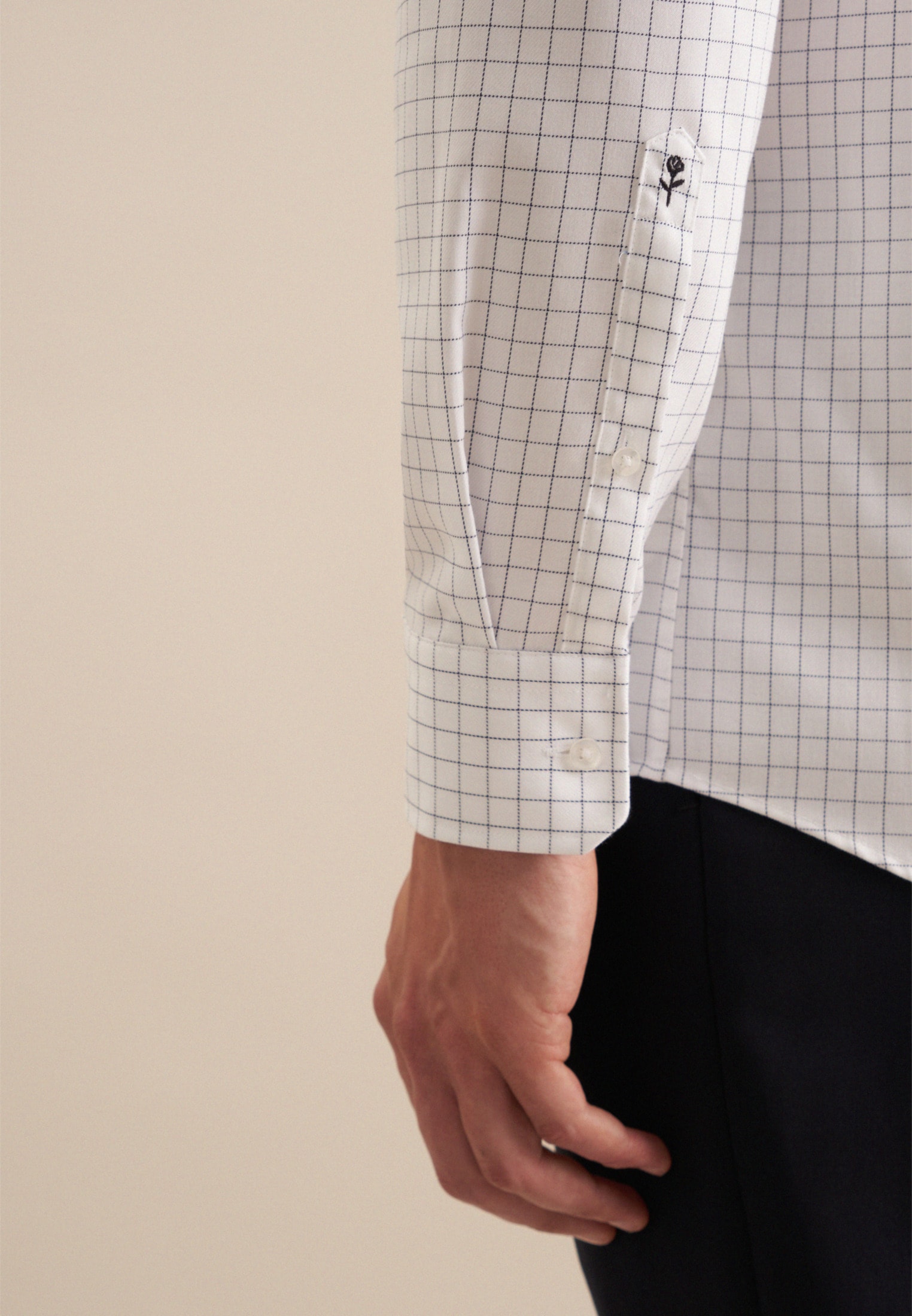 seidensticker Businesshemd »Regular« Regular 1/1 Kentkragen Karo