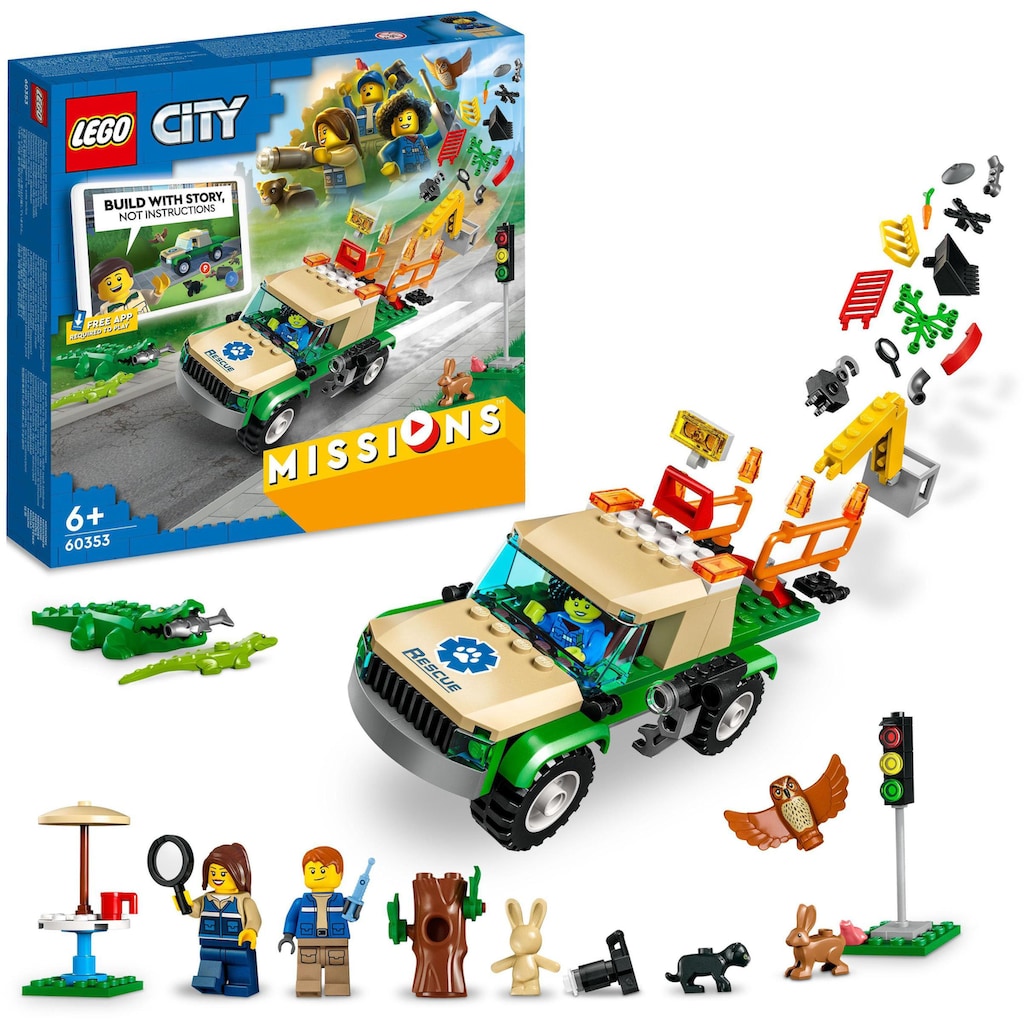 LEGO® Konstruktionsspielsteine »Tierrettungsmissionen (60353), LEGO® City«, (246 St.)