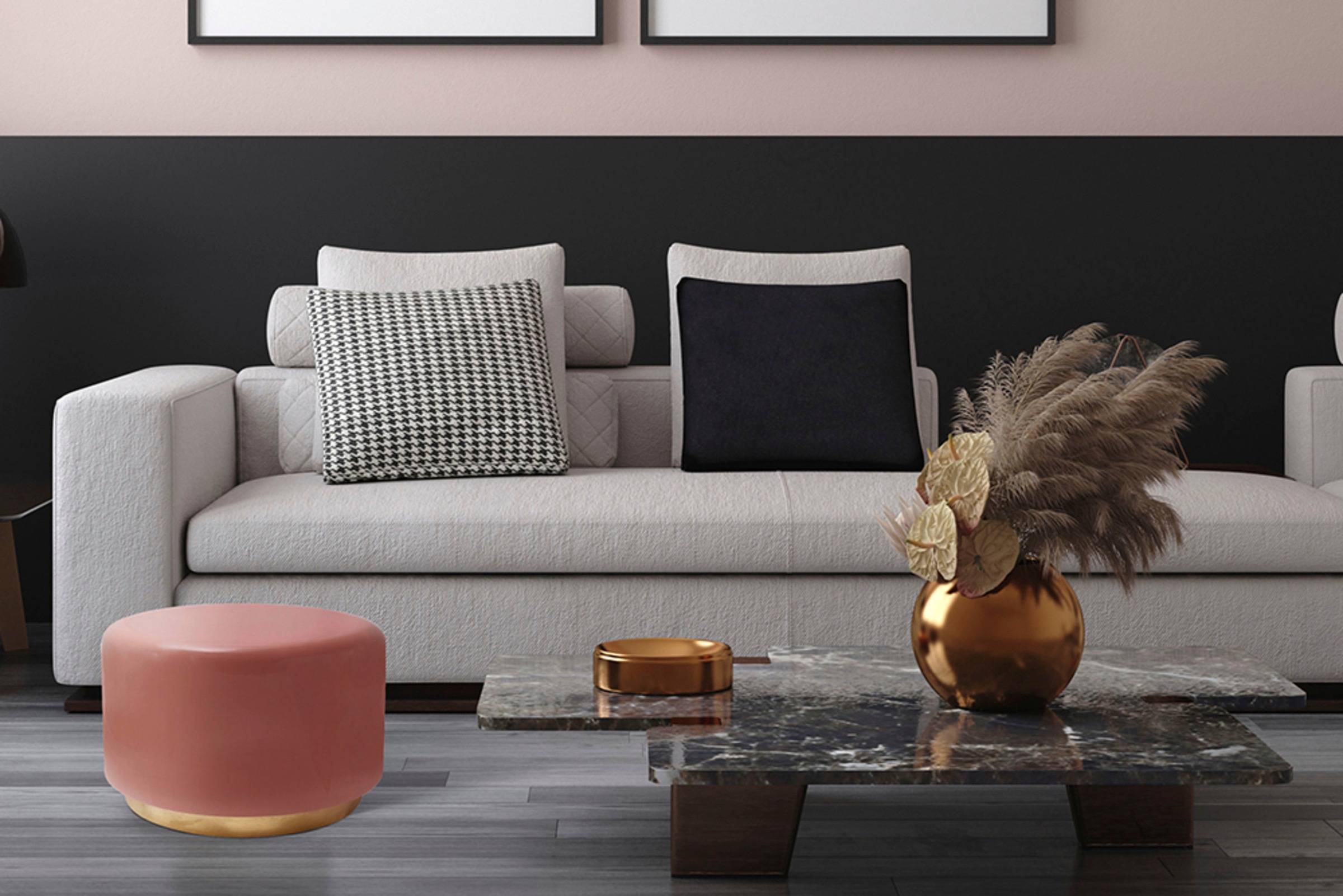 Kayoom Sitzhocker »Hocker Artisse, Edler Touch durch goldenen Sockel«, (1 S günstig online kaufen