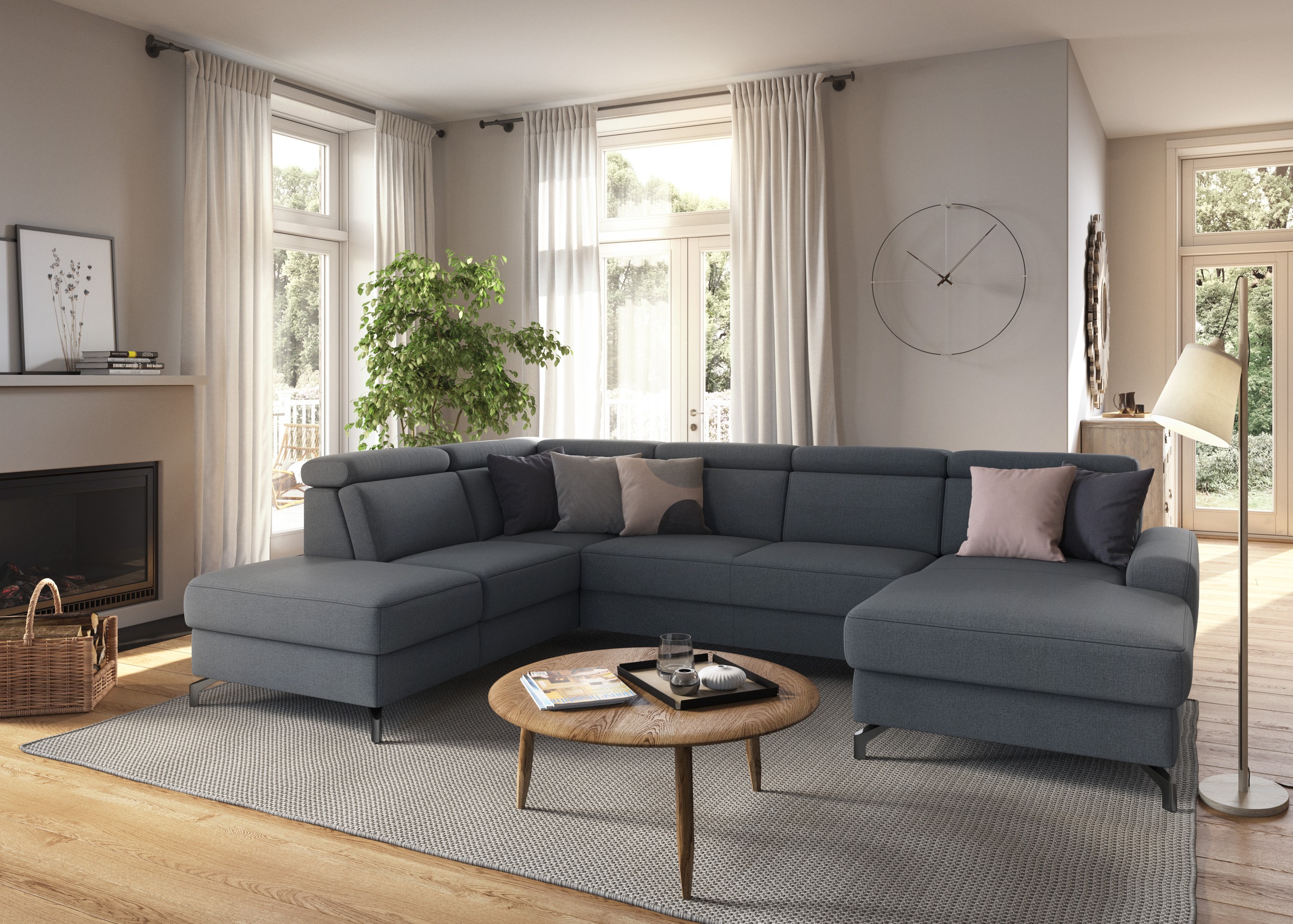 sit&more Wohnlandschaft »Scarlett U-Form« inklusive Kopfteilverstellung, wa günstig online kaufen