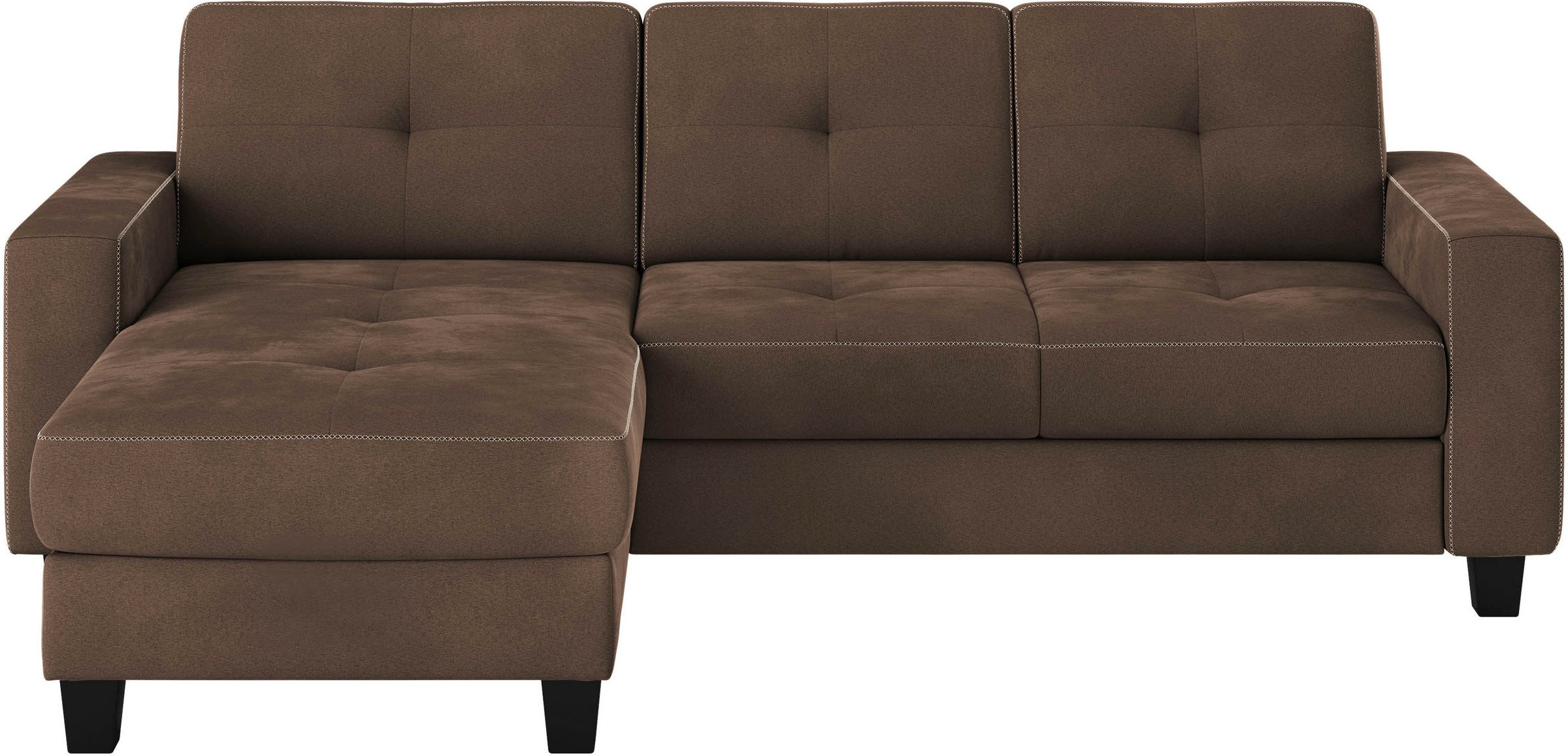 Places of Style Ecksofa »Varese L-Form«, Kreuznaht in beige günstig online kaufen