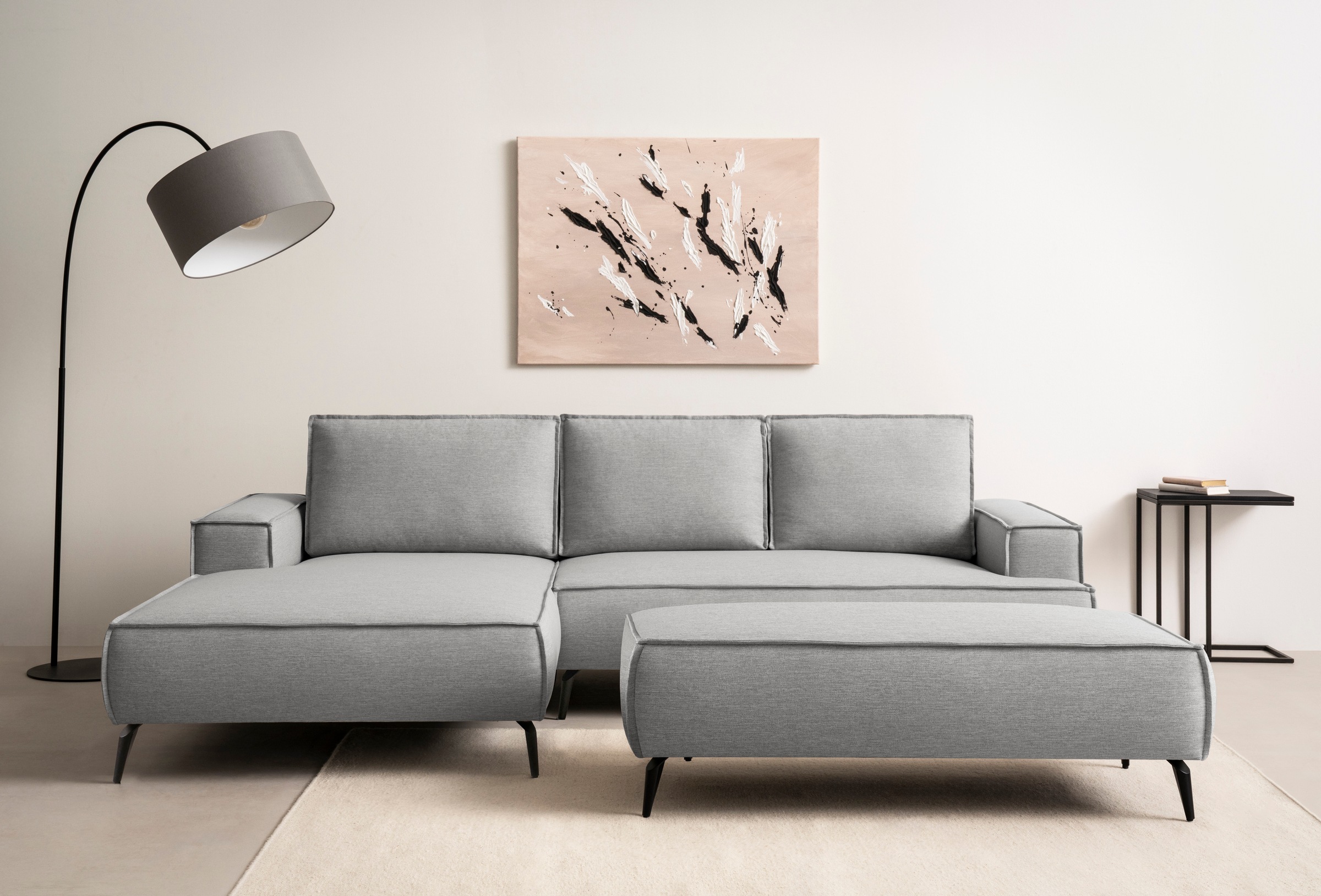 andas Sitzgruppe »TVINNU, Polsterecke L-Form, Schlaffunktion, mit Hocker« S günstig online kaufen