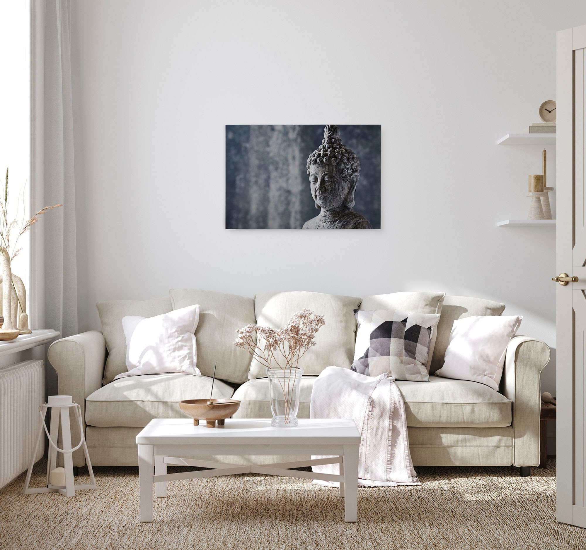 A.S. Création Leinwandbild »Asian Culture«, Kunst-Gemälde-Kinder, (1 St.), Asiatisch Buddha Relax Keilrahmen Entspannung Leinwand-Bild Wohnzimmer