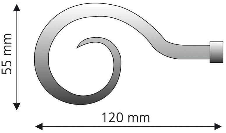 Liedeco Gardinenstangen-Endstück »Apoll«, (Set, 2 St.), für Gardinenstangen Ø 16 mm