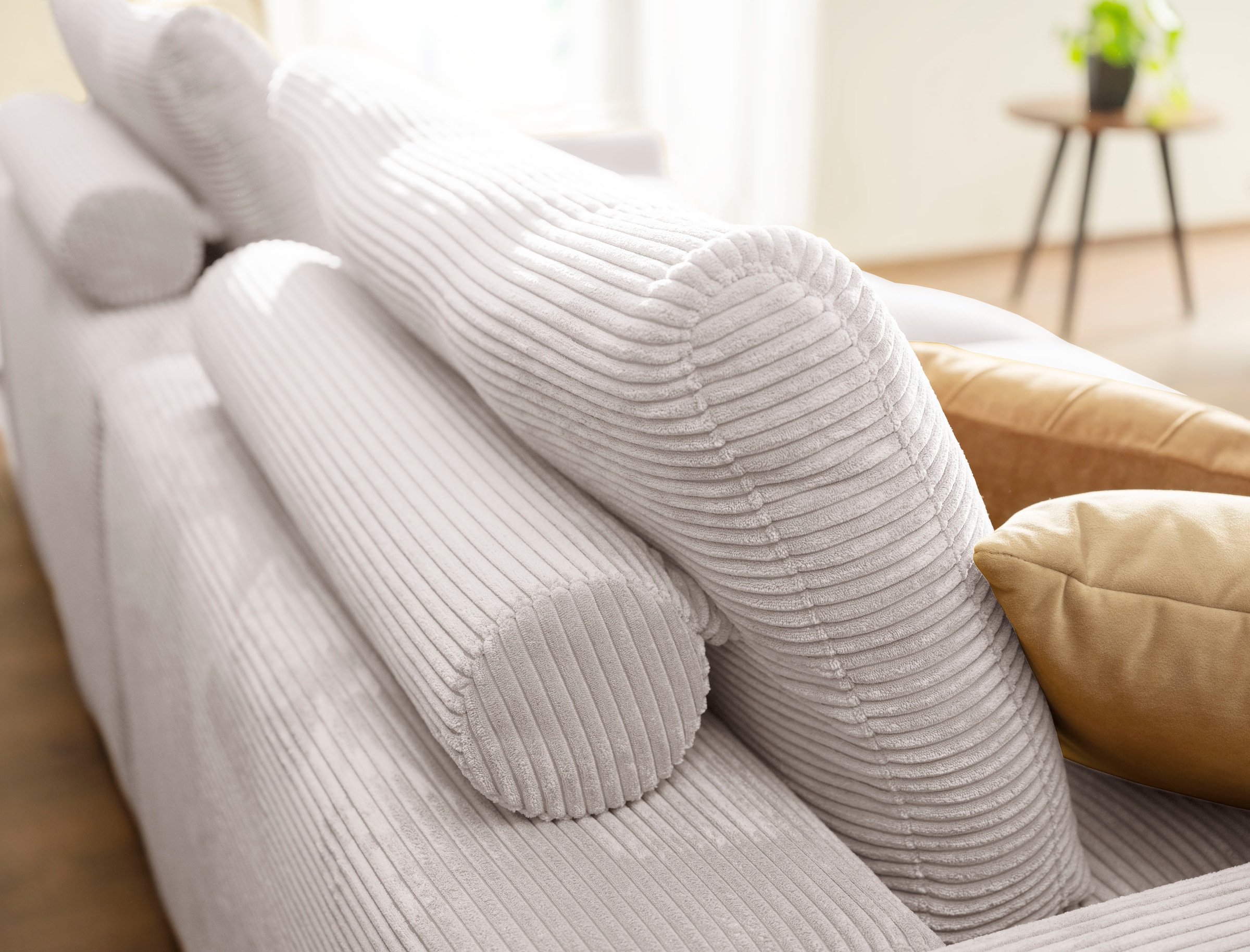 alina Big-Sofa »Sandy«, 296 cm breit und 123 cm tief, in modernem Cordstoff