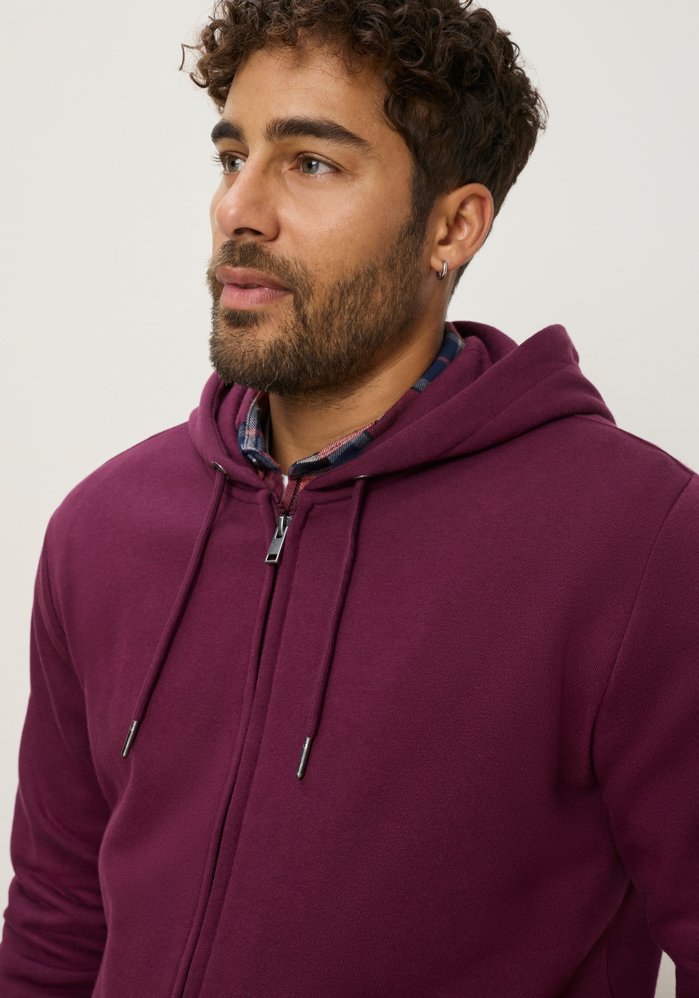 Man's World Kapuzensweatjacke mit Kapuze und Kordelzügen, normale Passform
