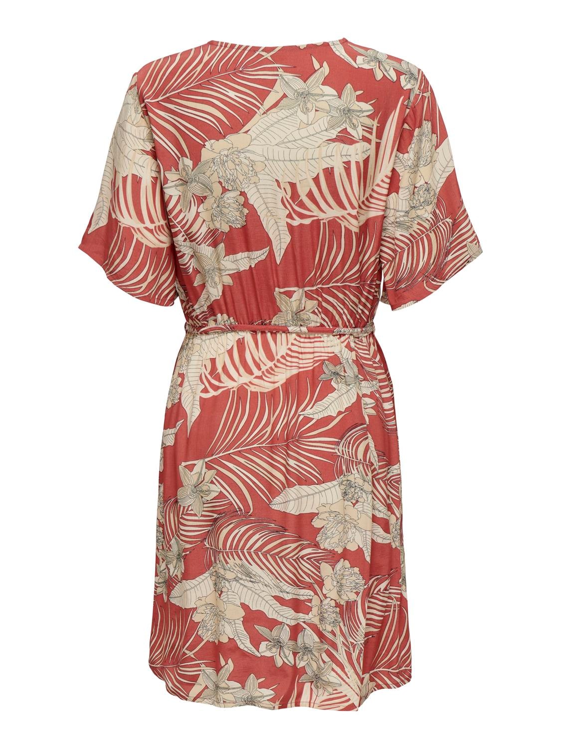 ONLY Druckkleid »ONLPALINA LIFE 2/4 WRAP DRESS PTM«