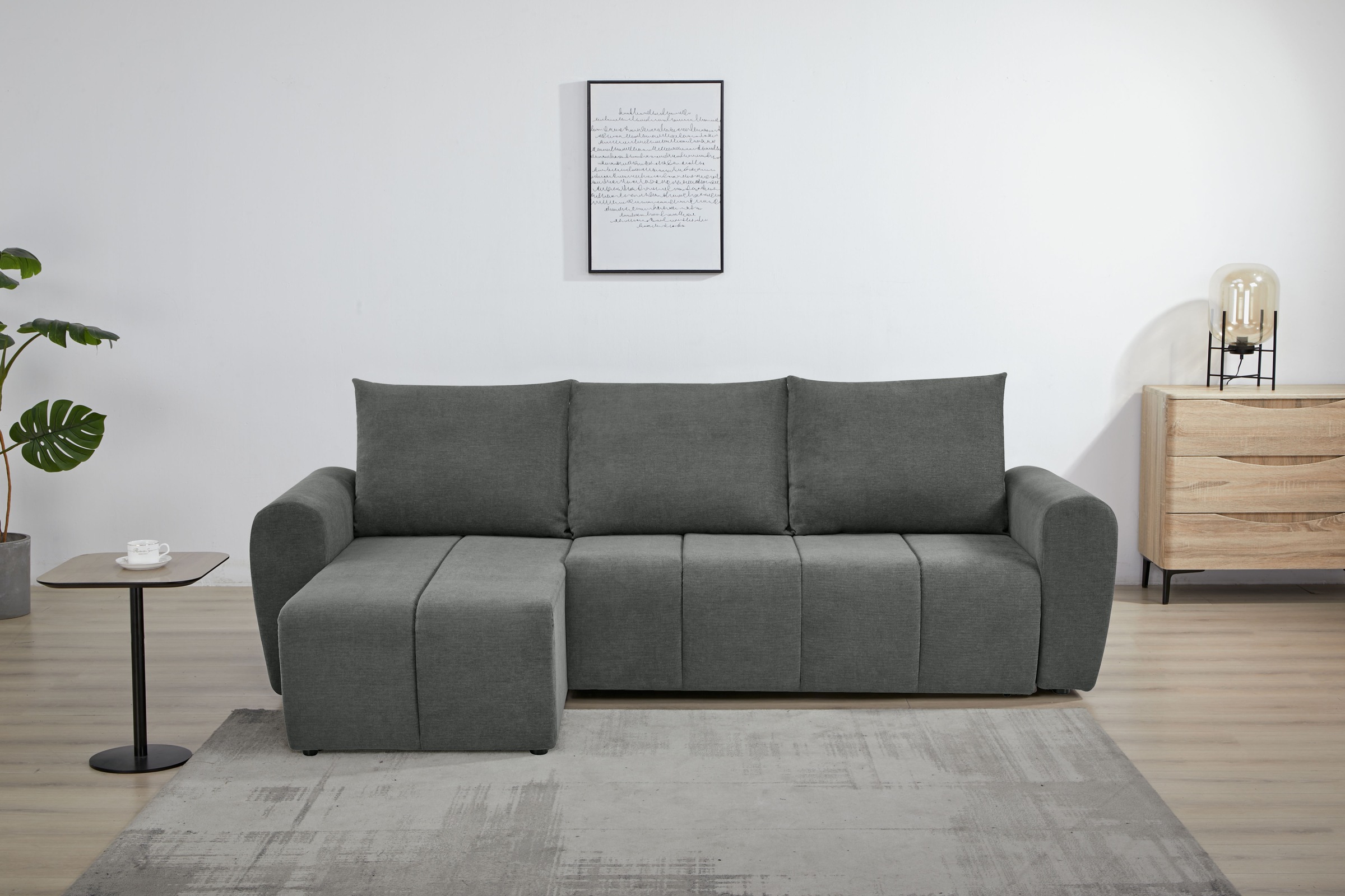 Home affaire Ecksofa »Nortrud, 241 cm, L-Form, mit Schlaffunktion u. Bettka günstig online kaufen