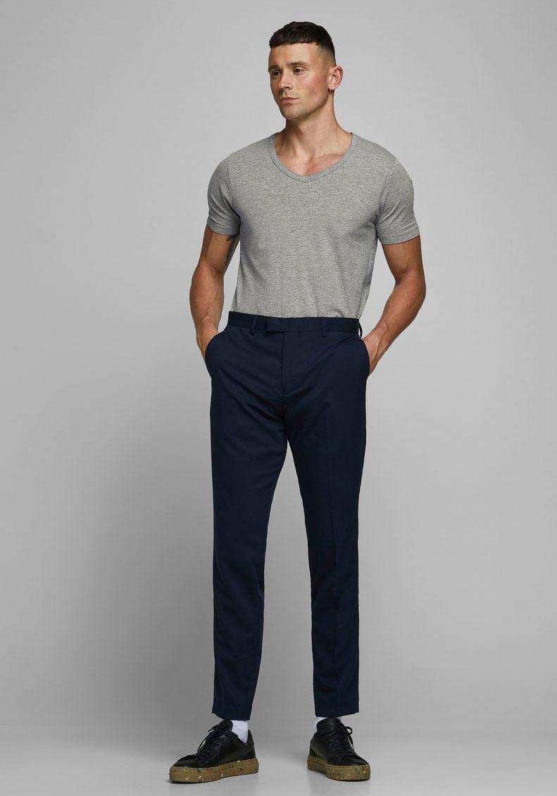 Jack & Jones T-Shirt »SLIM- FIT BASIC TEE V-NECK«, mit V-Ausschnitt