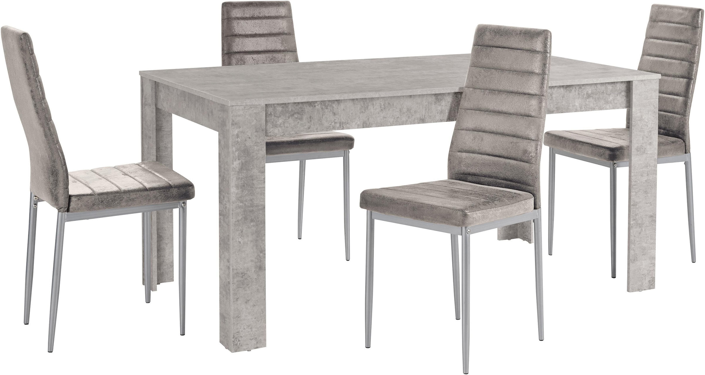 INOSIGN Essgruppe »Lynn160/Kate« Set, 5 Stk. tlg. Tisch mit 4 Stühlen, Bela günstig online kaufen