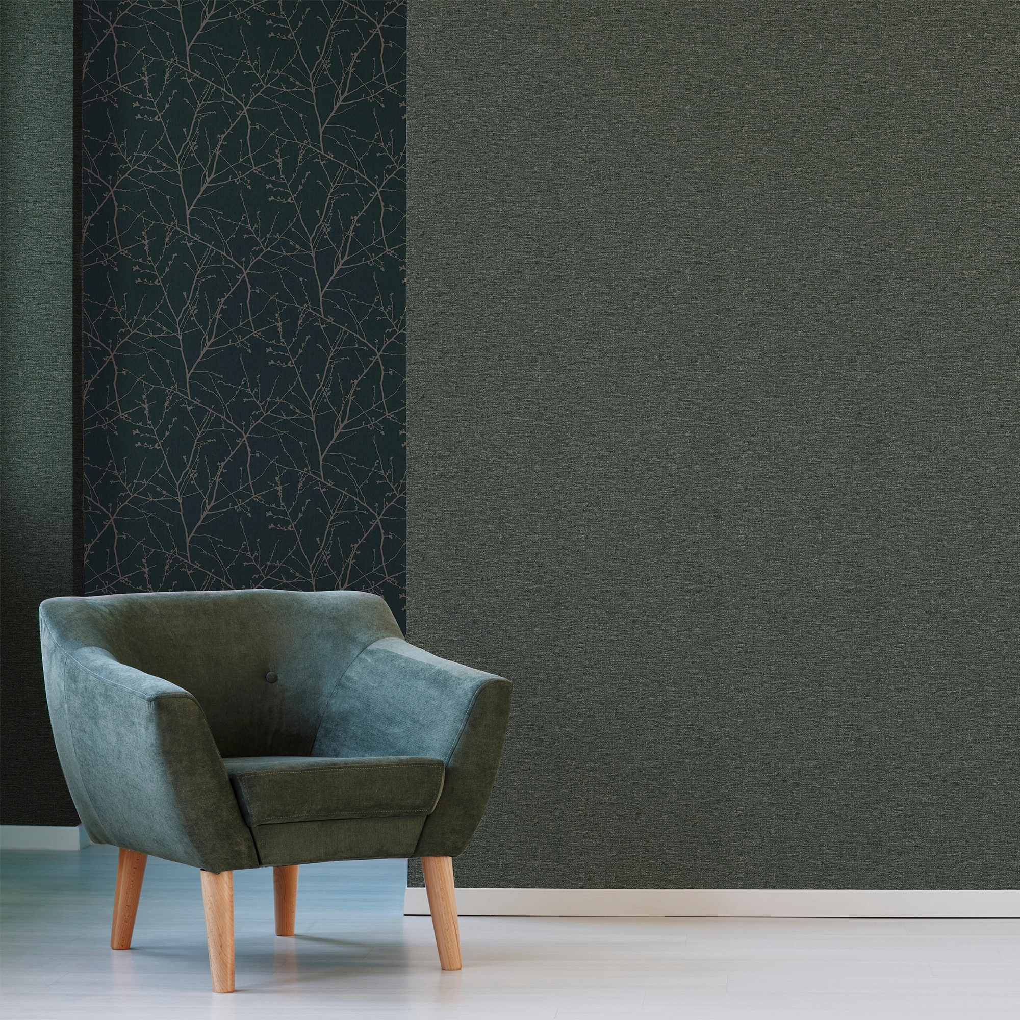 Superfresco Easy Vliestapete »Heritage Texture« kariert glatt Grün - 10mx52cm