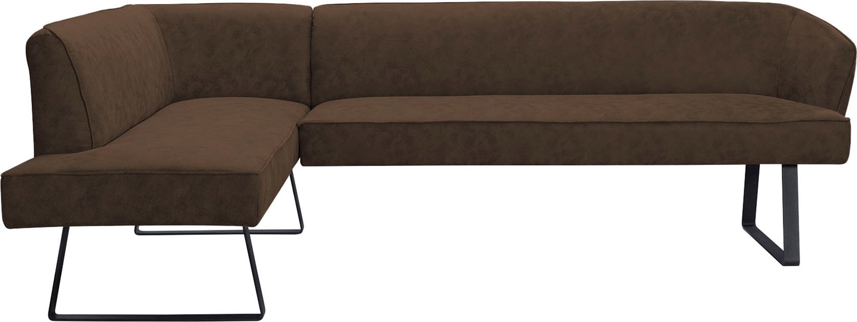 exxpo - sofa fashion Eckbank »Americano«, mit Keder und Metallfüßen, Bezug in verschiedenen Qualitäten