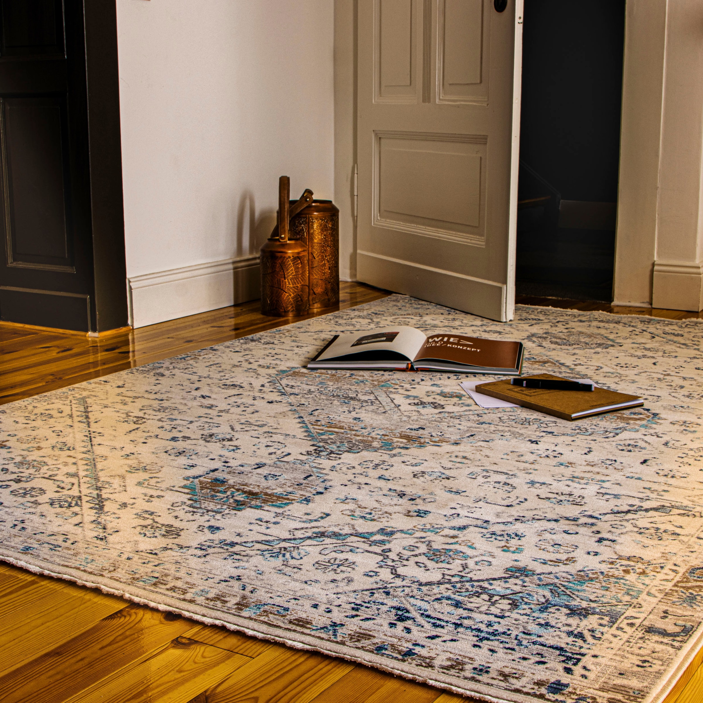 Obsession Teppich »My Inca 359« rechteckig 6 mm Höhe Kurzflor, Orient-Optik, Vintage Design, mit Fransen