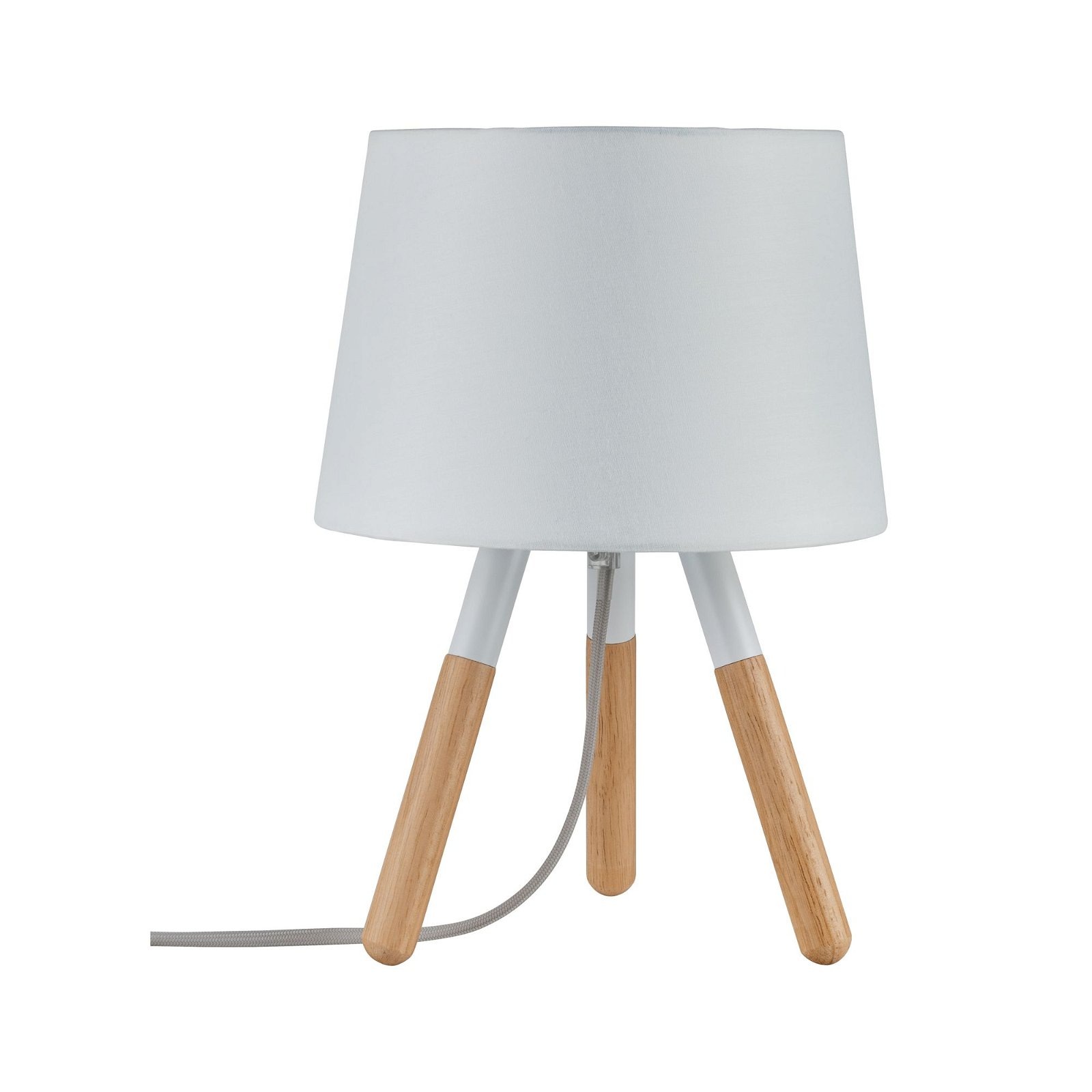 Paulmann Tischleuchte »Neordic Berit max.1x20W E27 Weiß/Holz 230V Stoff/Met günstig online kaufen