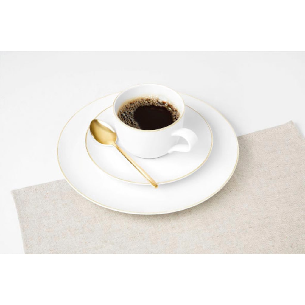 Seltmann Weiden Kaffeeservice »Geschirr-Set, Service Liberty«, (Set, 18 tlg., 6x Kaffeeobertasse, 6x Kombi-Untertasse groß, 6x Frühstücksteller rund)