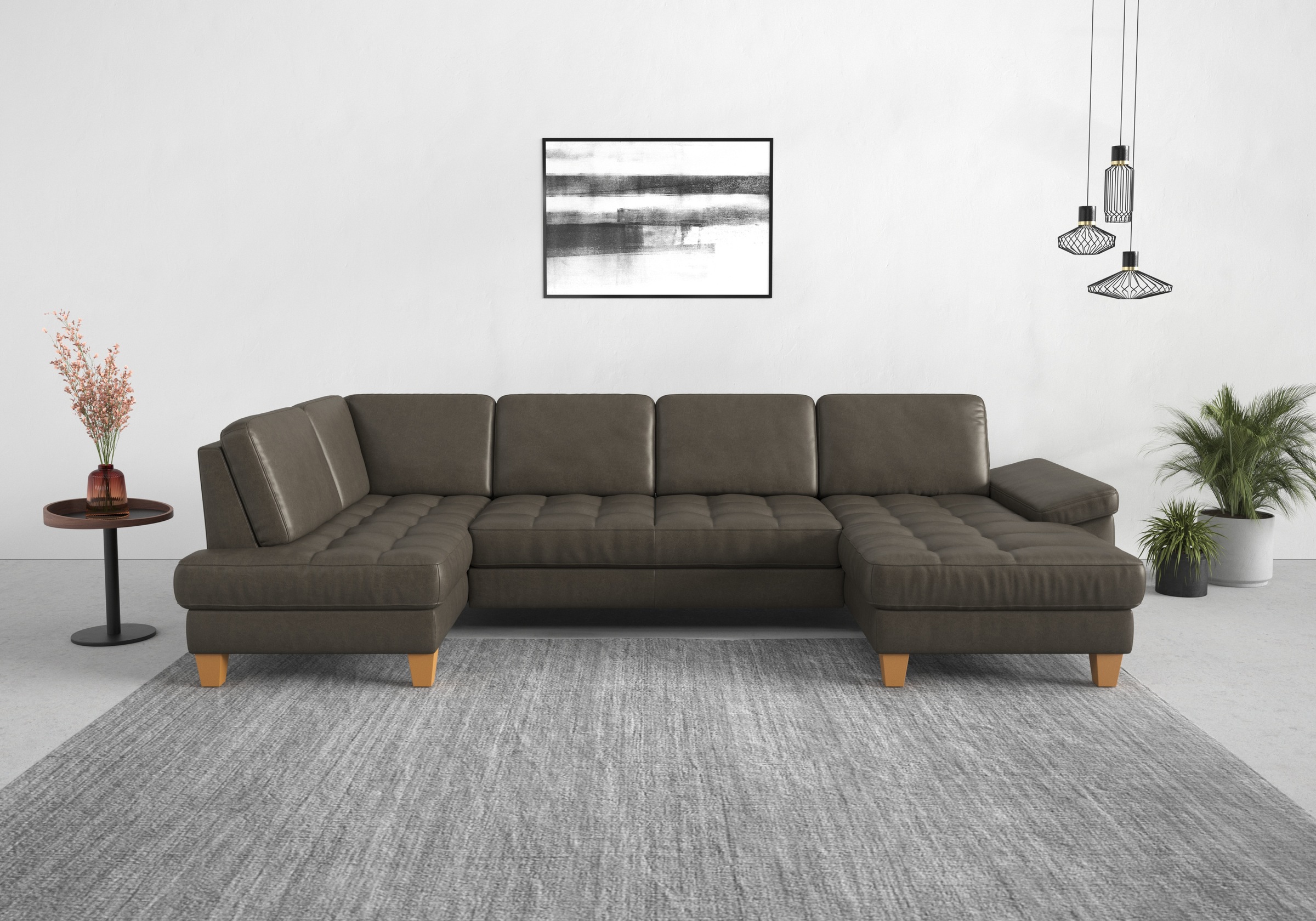 sit&more Wohnlandschaft »Westham U-Form«, wahlweise mit Bettfunktion, Bettkasten, Sitztiefenverstellung