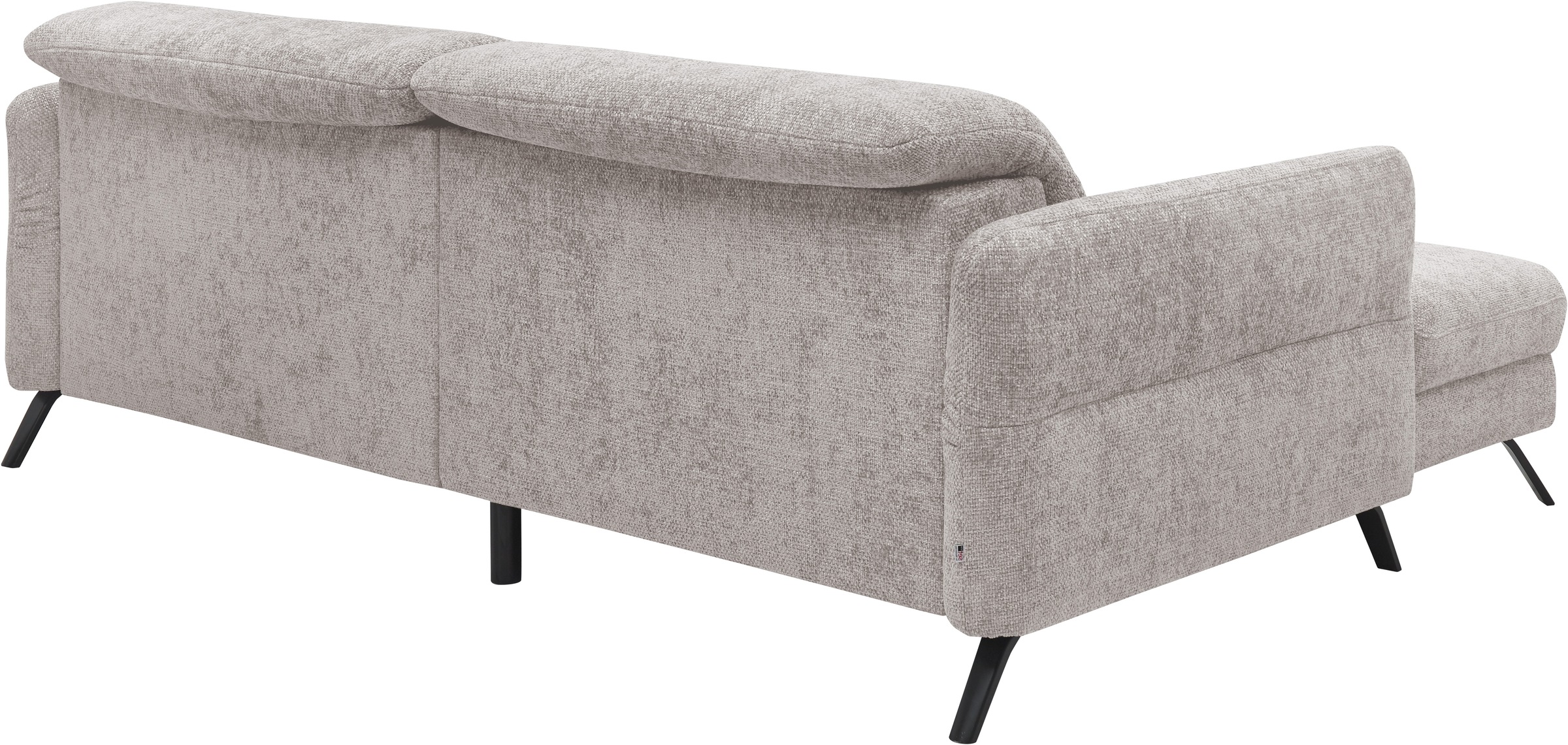 set one by Musterring Ecksofa »SO 4400 V«, wahlweise mit motorischer Bettfunktion & Kopfverstellung, Fuß schwarz