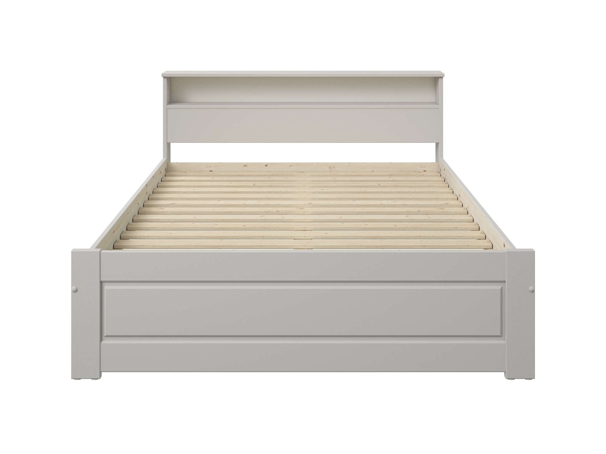 OTTO home Massivholzbett »FLAVION,  Jugendbett, FSC® zertifizierte massive Kiefer« Breite: 90, 140, 180,  Qualitätsprodukt, Regal, Kassettenoptik, Schublade optional