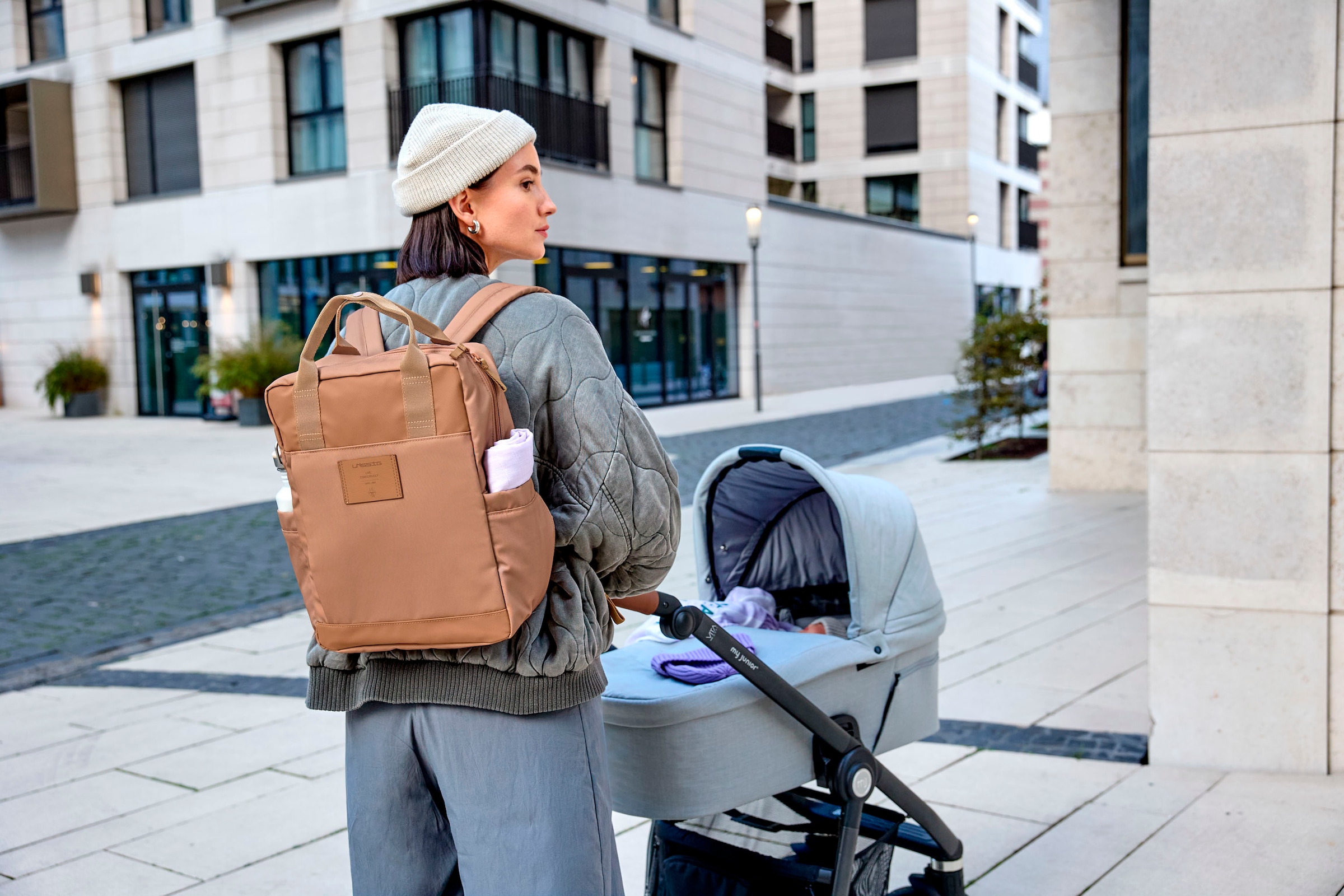 LÄSSIG Wickelrucksack »Green Label, Vividal Backpack, almond«