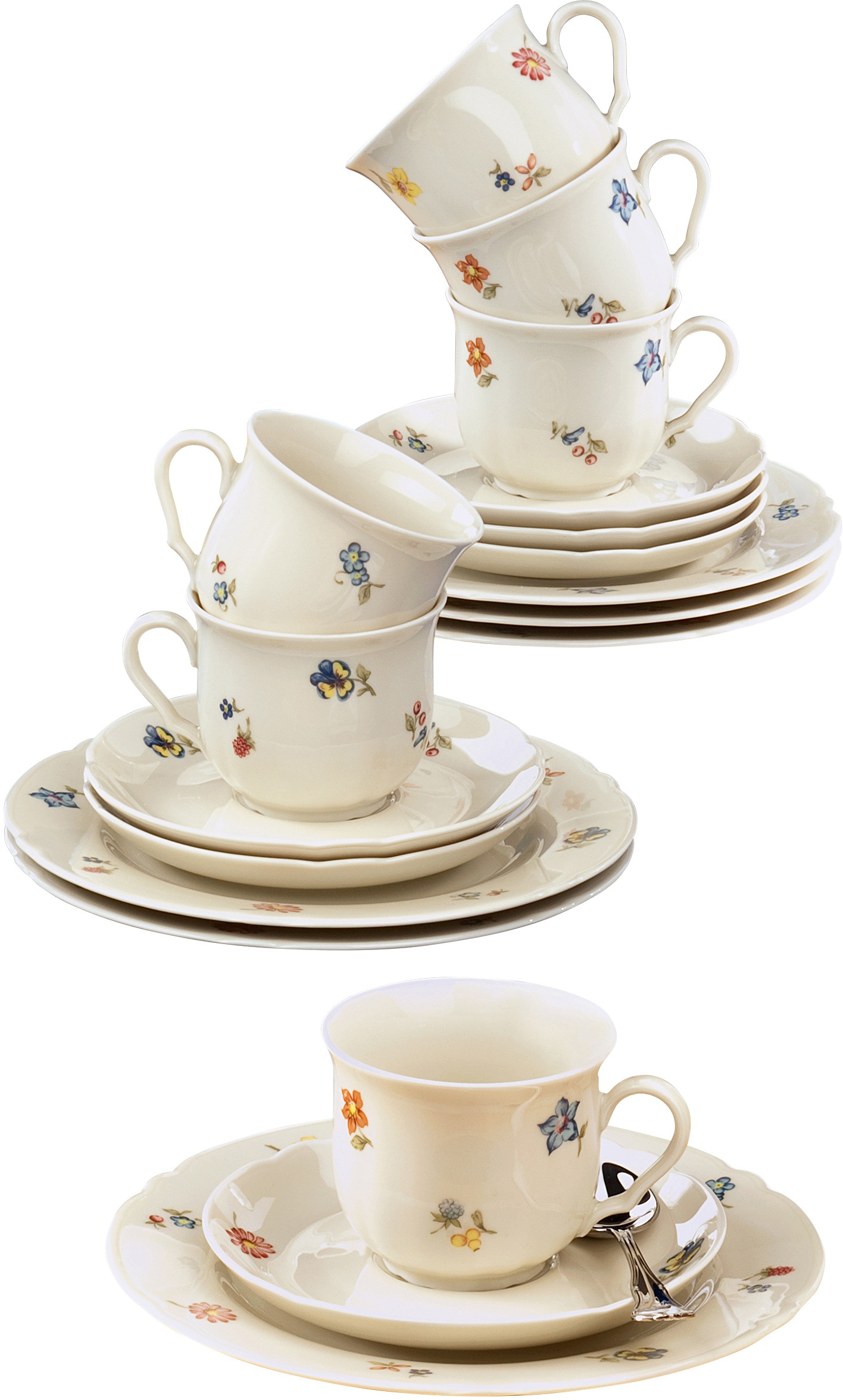 Personen in Service 6 für 18 kaufen »Geschirr-Set, Kaffeeservice (Set, Made auf Rechnung Seltmann Germany, Marieluise«, Weiden tlg.), 18 Teile,