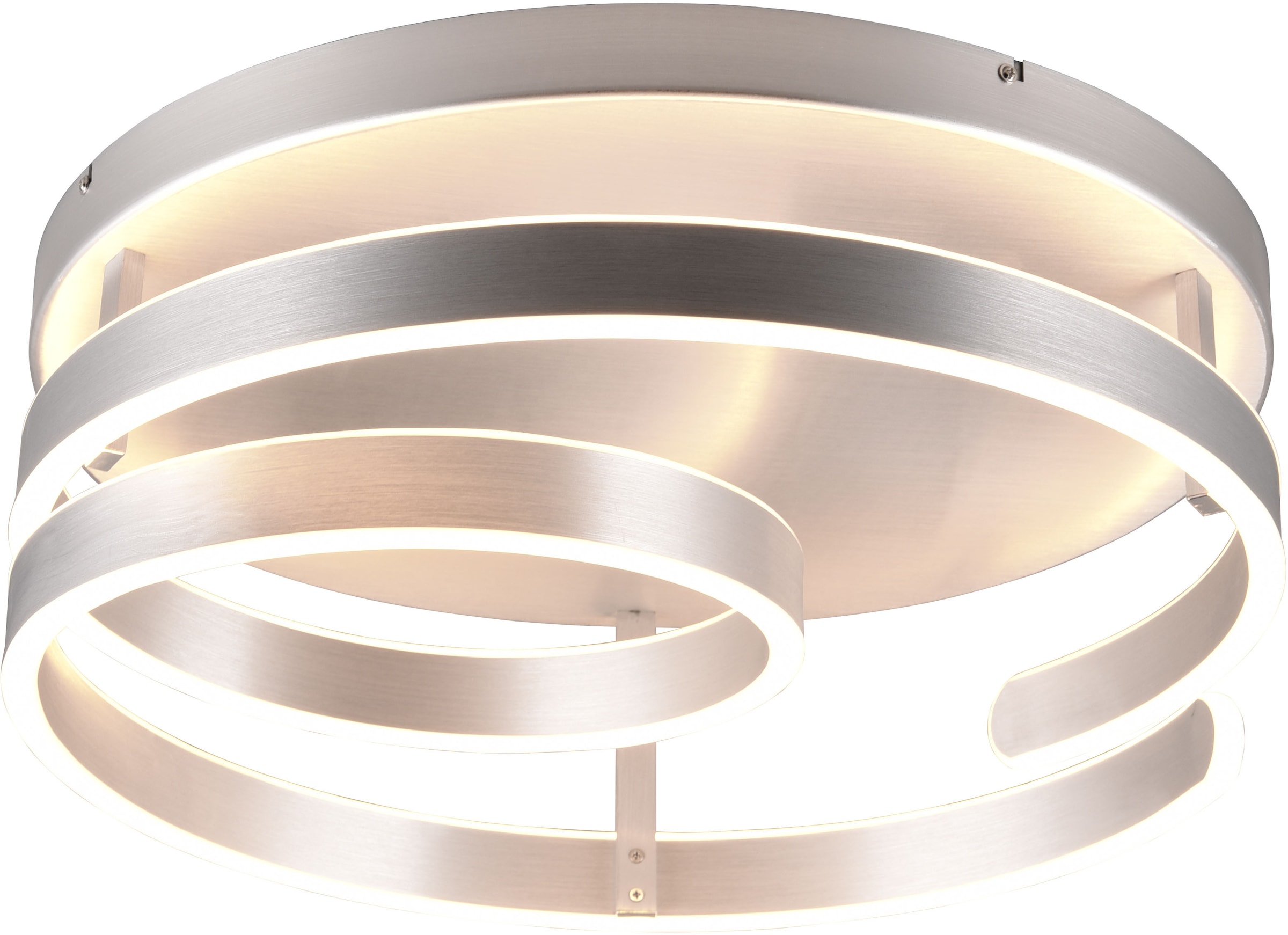 TRIO Leuchten LED Deckenleuchte »MARNIE, spiralförmige LED Deckenlampe indirektes Licht warmweiß 3000K«, 1 flammig, Leuchtmittel LED-Board | LED fest integriert, 6800 Lumen Ø 55cm 3 Stufen dimmbar über Wandschalter Wohnzimmer LED