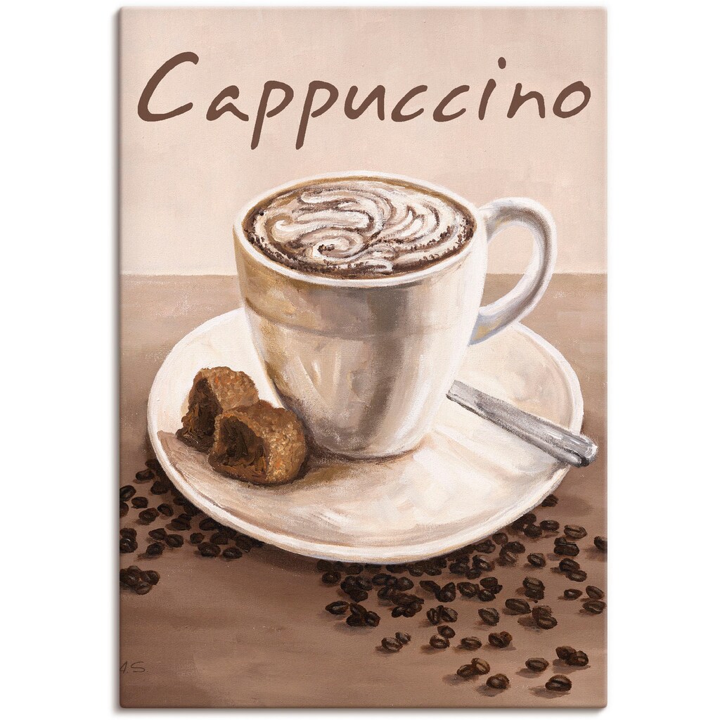 Artland Wandbild »Cappuccino - Kaffee«, Kaffee Bilder, (1 St.)