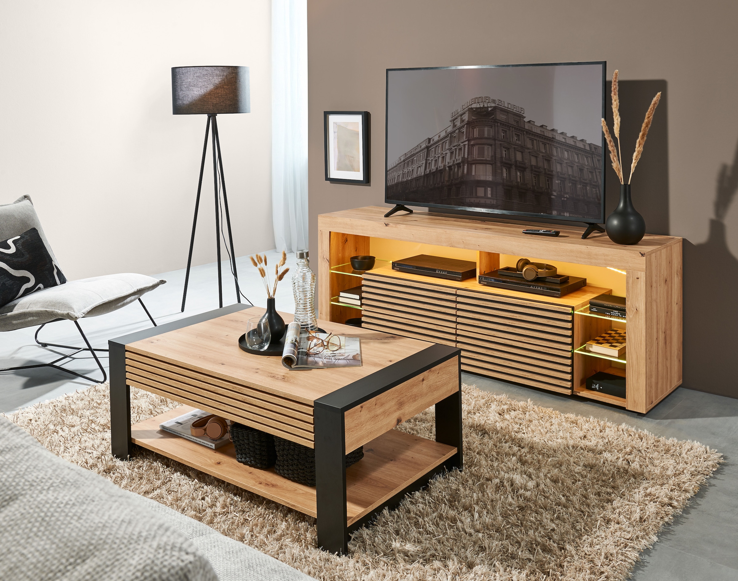 Stolkom TV-Schrank »Goal TV Lowboard, B/H/T 179x67x 44 cm« 1 Stk. tlg. %RESET$