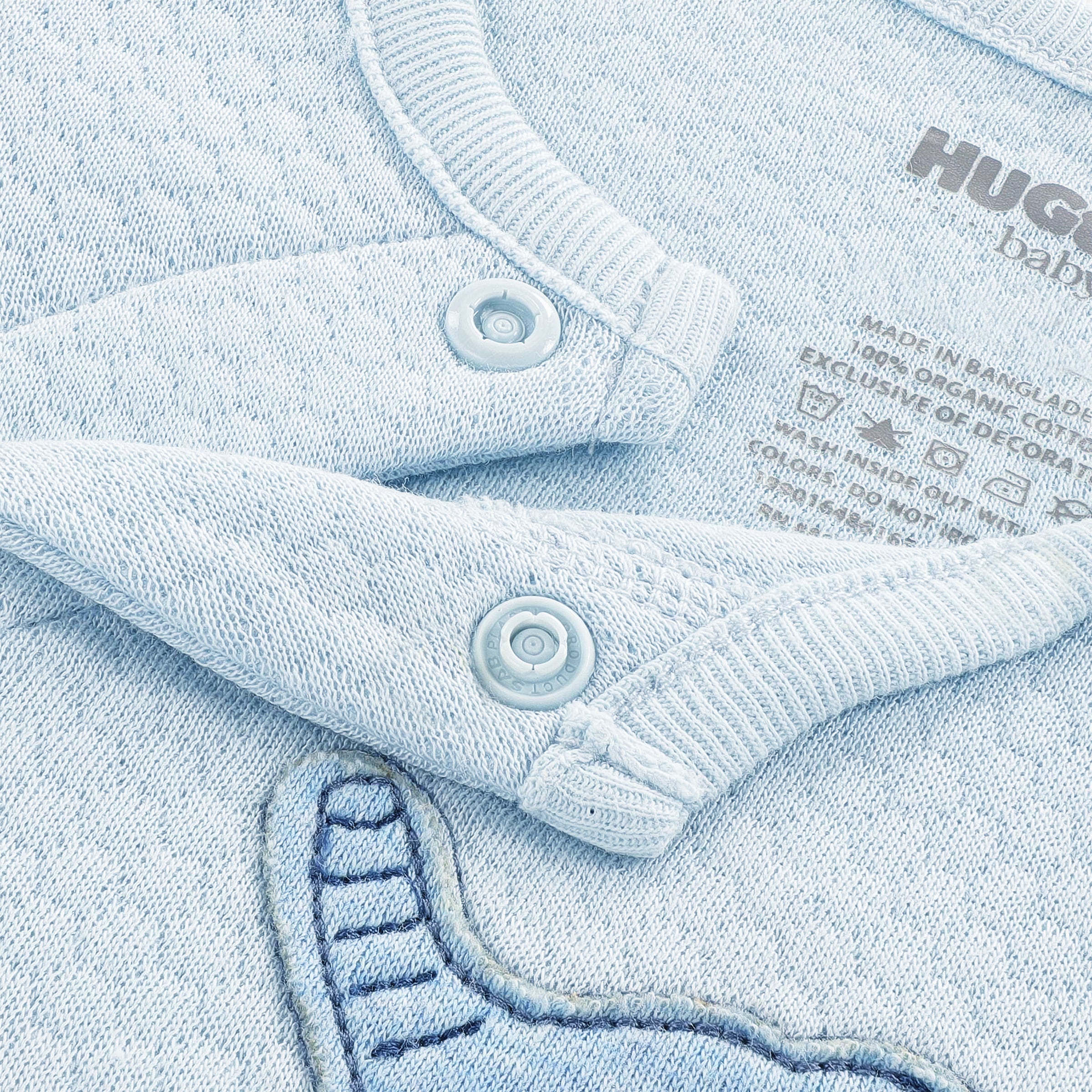 HUGGIES babywear Strampler, Jäckchen & Mütze »HUGB FOOTED PANT SET + ATTACHM« Set, 3 Mütze / Jäckchen / Hose mit Fuss / bedruckt - für Boys
